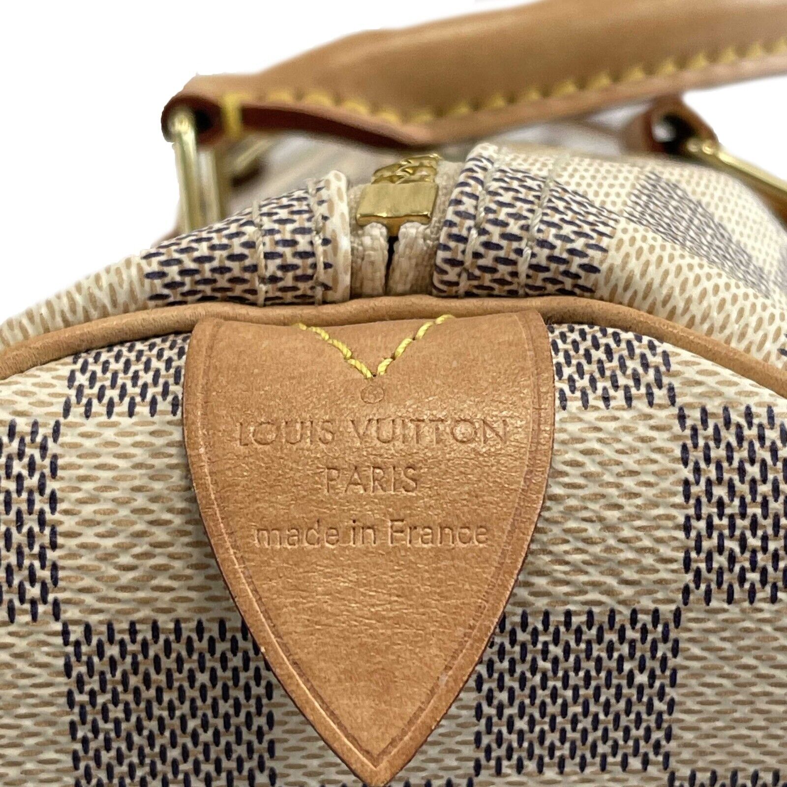 Authentic Louis Vuitton Speedy 30 Damier Azur Canvas Handbag for Women - Luxury Shoulder Bag & Travel Tote for Everyday Use, Work & Weekend Getaways
