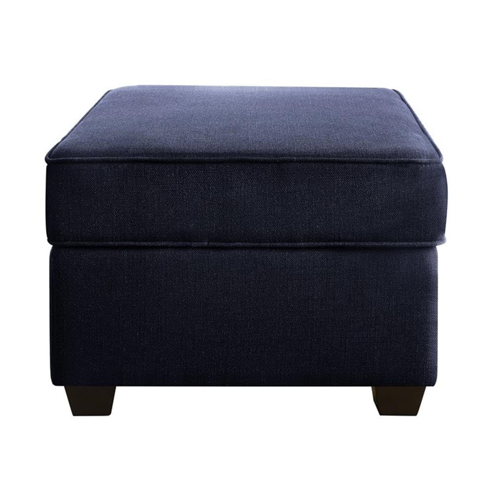 Serta Olin Storage Ottoman with Lid – Modern Hinged Top, Convertible Footrest & Extra Seat, Easy Assembly, Navy Blue – Perfect for Living Room, Bedroom & Home Office Organization