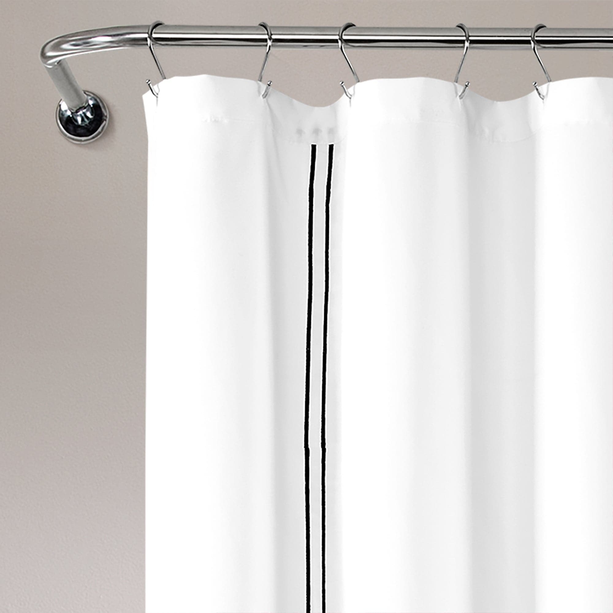 Luxury Hotel Collection Shower Curtain - Waterproof Fabric Bathroom Decor with 12 Hooks - Perfect for Master Bath, Guest Bath & Apartment Living (72
