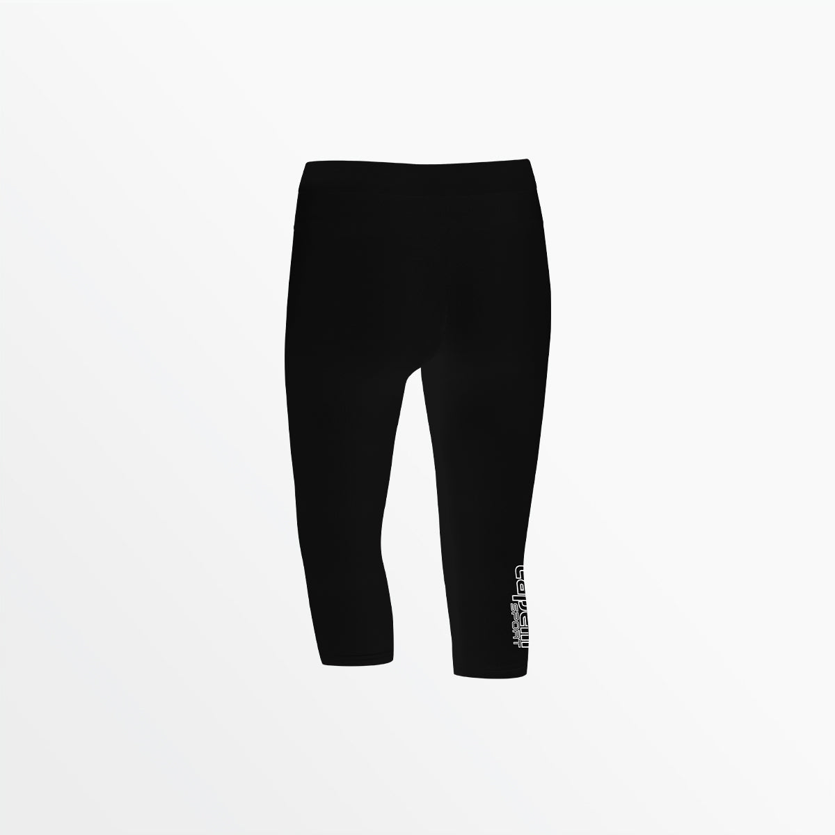 Girl's Mid Rise Logo 3/4 Cotton Leggings - Soft Stretchy Athletic Pants for Yoga, Running & Everyday Wear