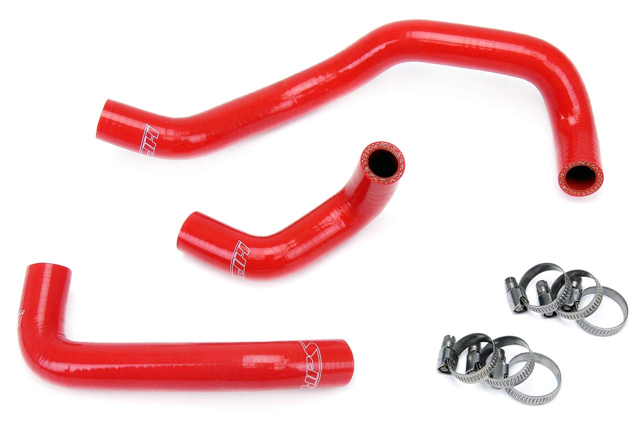 HPS 57-1397-RED Red Silicone Heater Hose Kit for Coolant Systems - High Temperature Resistant Replacement for Cars, Trucks & SUVs - Perfect for Engine Cooling & Radiator Maintenance