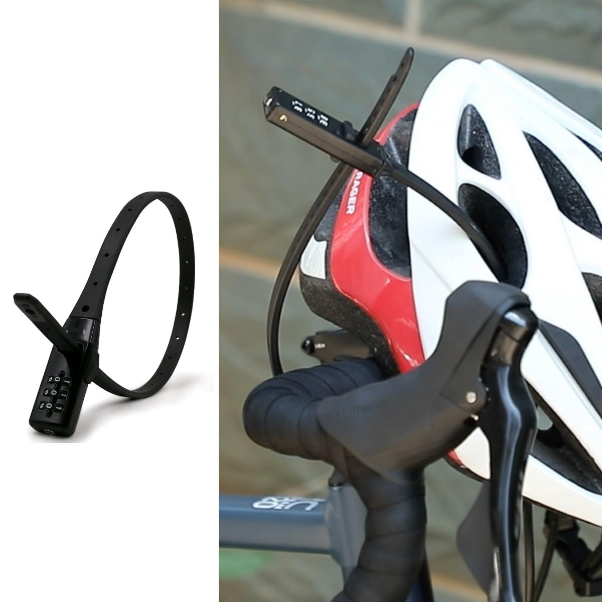 2 Pack Combination Bike Lock - 54cm Zip Tie Cable Lock with 3-Digit Code | Lightweight Flexible Security for Bicycle, Motorcycle & Helmet | Perfect for Outdoor Cycling, Commuting & Equipment Protection