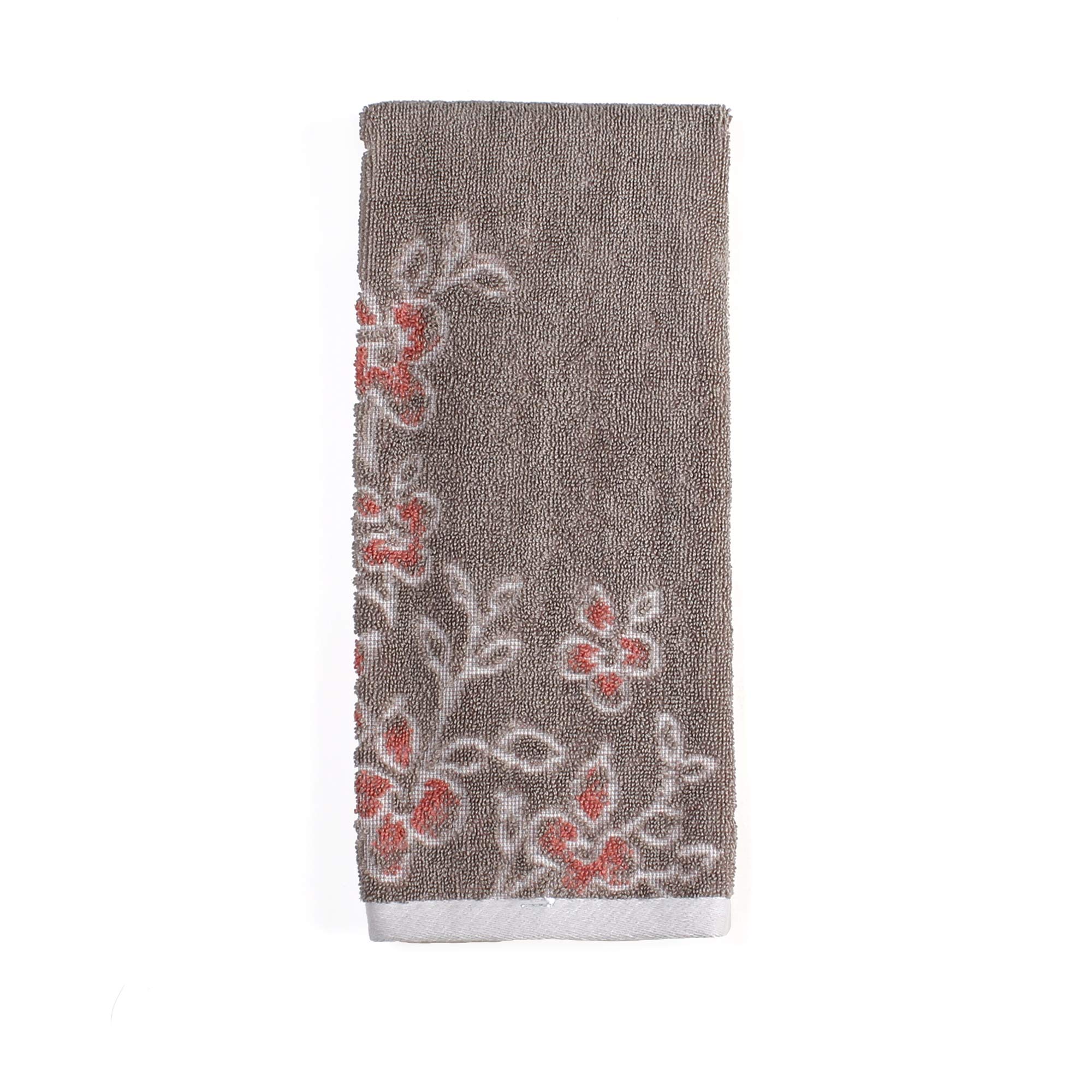 SKL Home Coral Garden Hand Towel Set - Soft Absorbent Cotton Bath Towels for Kitchen, Bathroom & Guest Use - Perfect for Spa, Gym & Travel Essentials