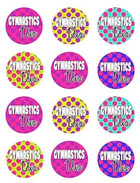 Edible Gymnastics Cupcake Toppers - Decorations for Birthday Cakes, Party Treats & Sports Themed Desserts | Perfect for Gymnast Parties, Team Celebrations & Kids' Baking Fun