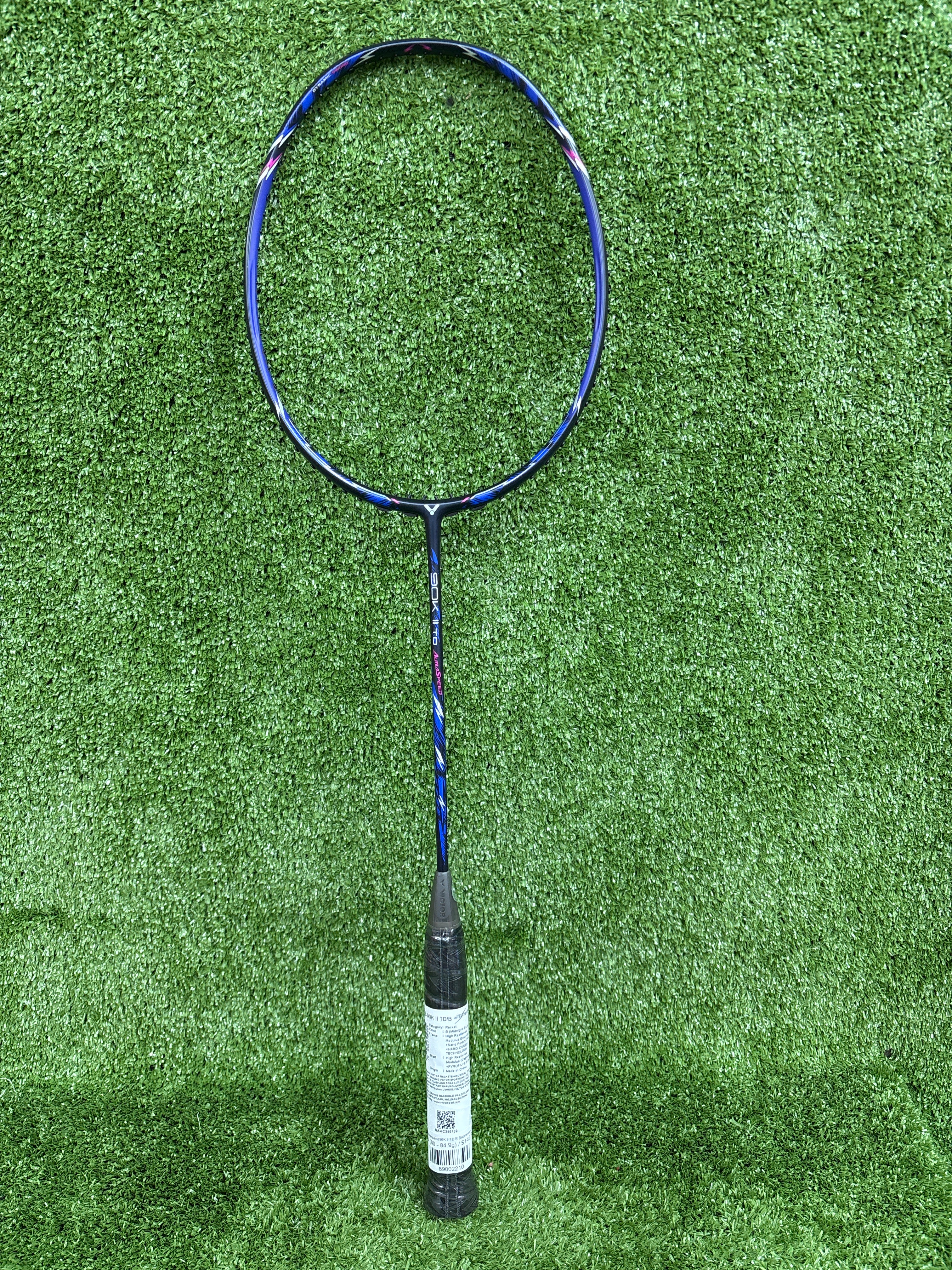 Victor Auraspeed 90K II TD B Unstrung Badminton Racket - Professional Carbon Fiber Shuttlecock Racket for Tournament & Training - Perfect for Singles/Doubles Play & Advanced Players