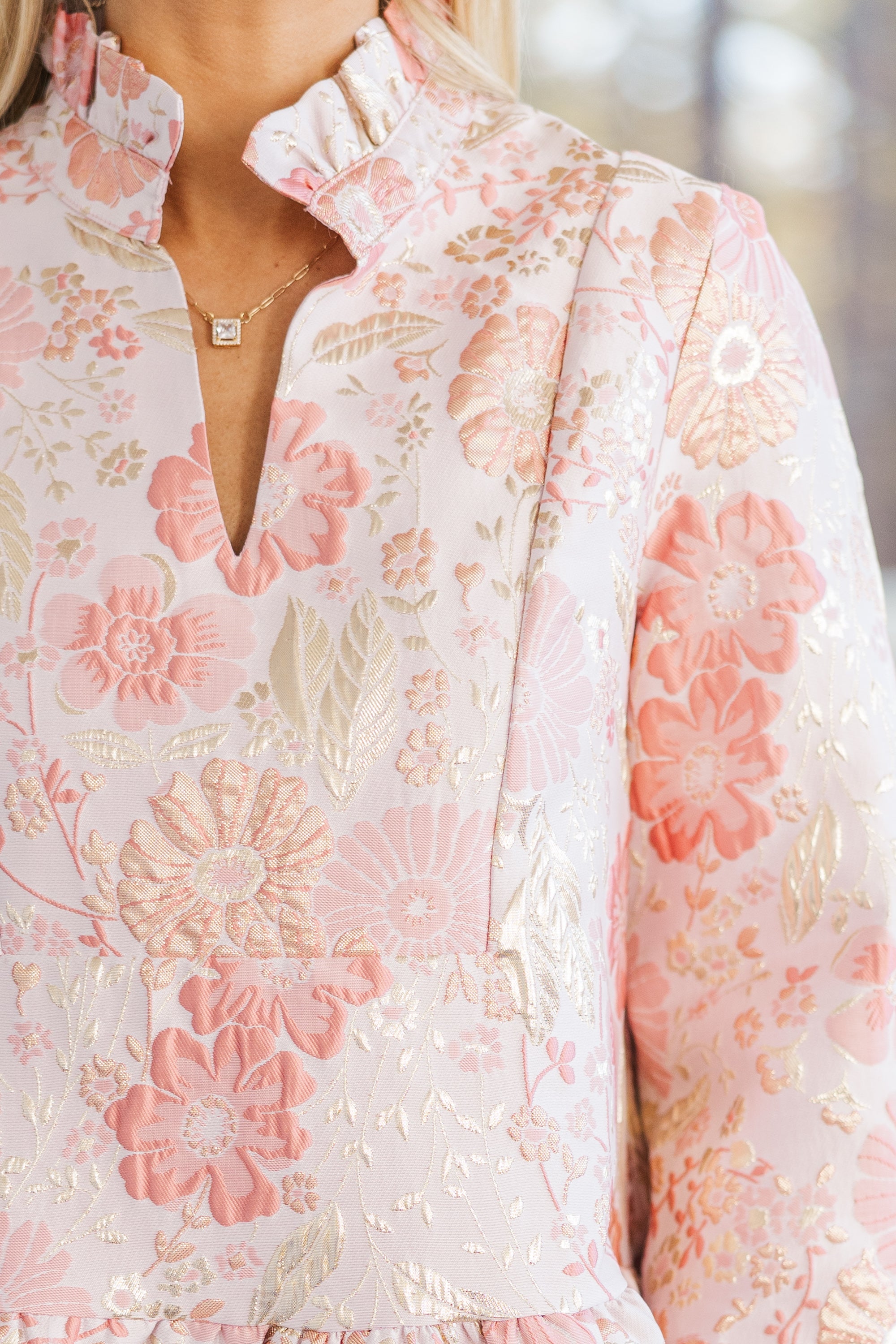 Always On My Mind Pink Floral Dress - Women's Summer Flowy Midi Dress for Date Night, Garden Party & Vacation