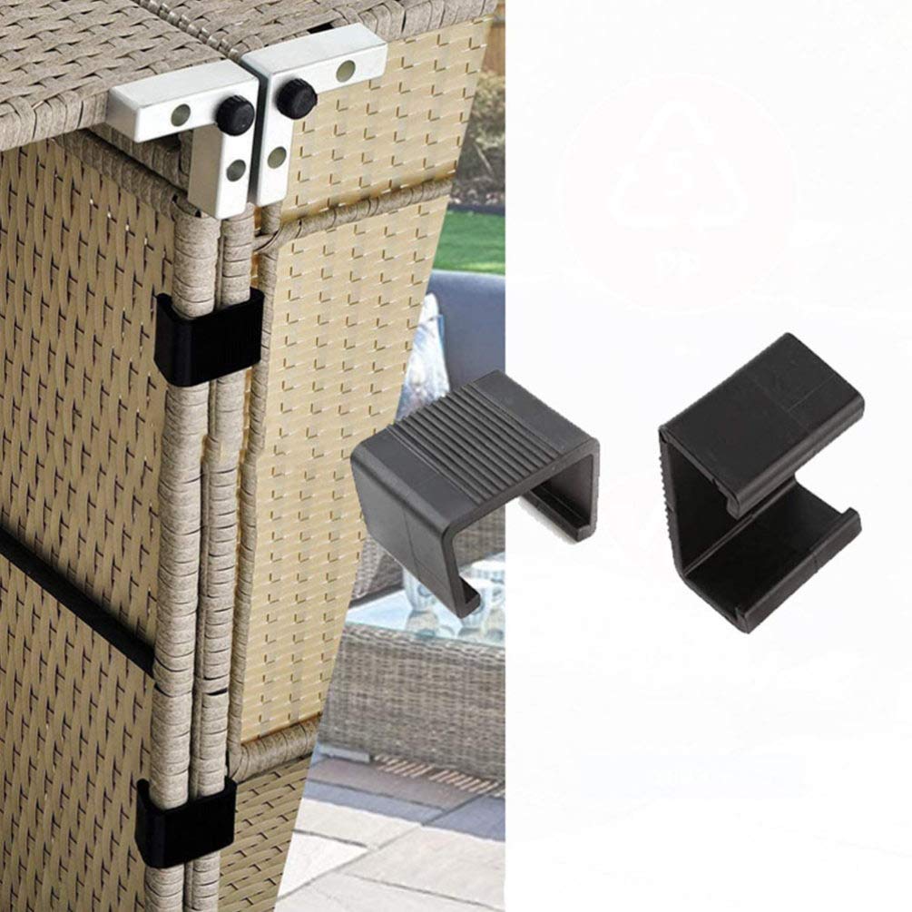DOITOOL 10-Piece Furniture Clips for Sofa, Couch, Patio & Sectional Chairs - Heavy Duty Plastic Clips for Rattan, Wicker & Outdoor Furniture - Secure Cushions & Prevent Sliding (Ideal for Living Room, Garden & Poolside)