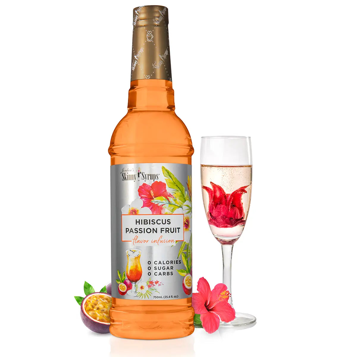 Premium Hibiscus Passion Fruit Flavor Infusion Syrup for Cocktails, Mocktails & Desserts | Natural Flavor Enhancer for Beverages & Baking