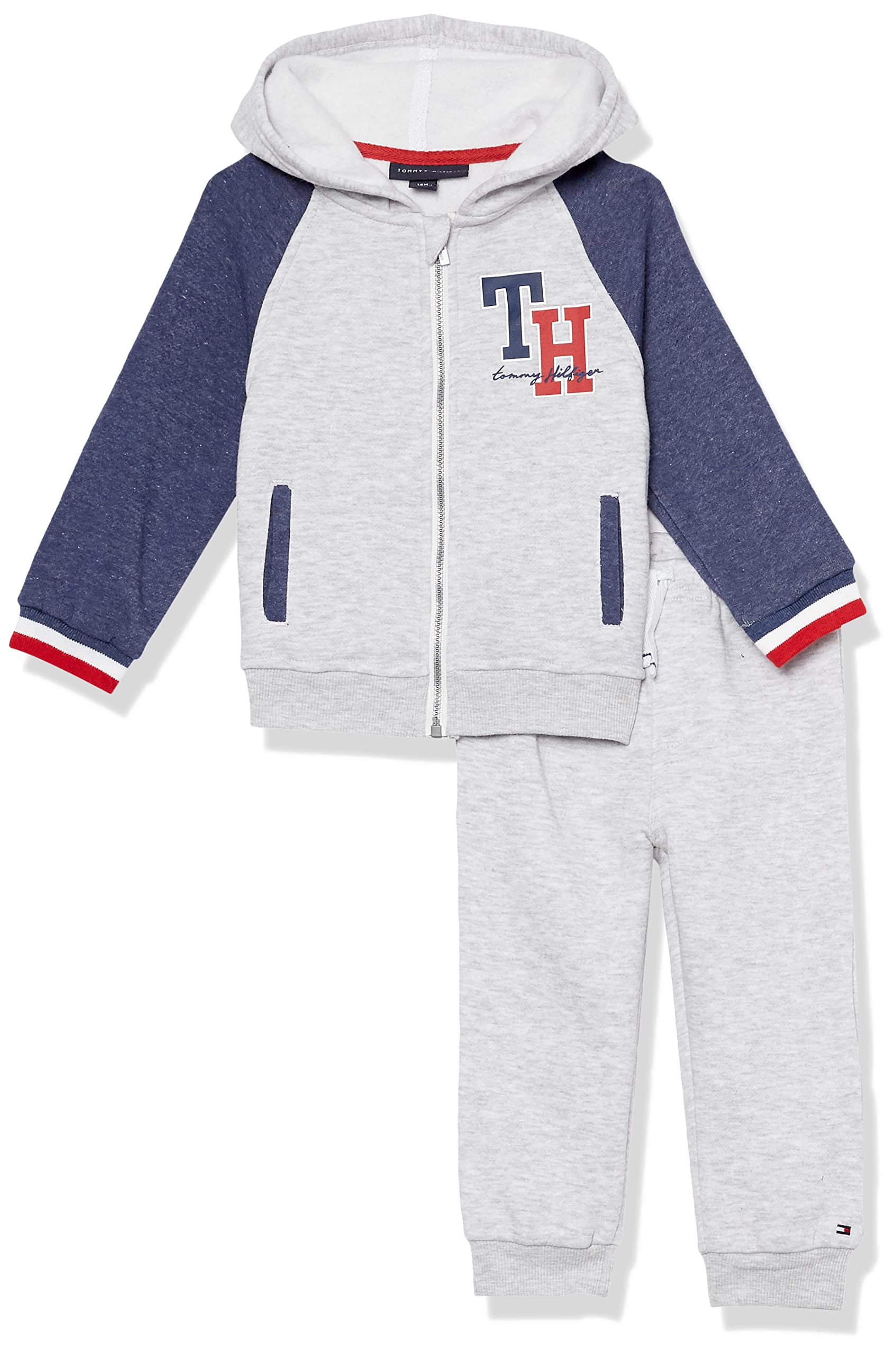 Tommy Hilfiger Baby Boys' 2-Piece Jogger Set - Soft Cotton Comfort Outfit for Toddlers | Playtime & Casual Wear