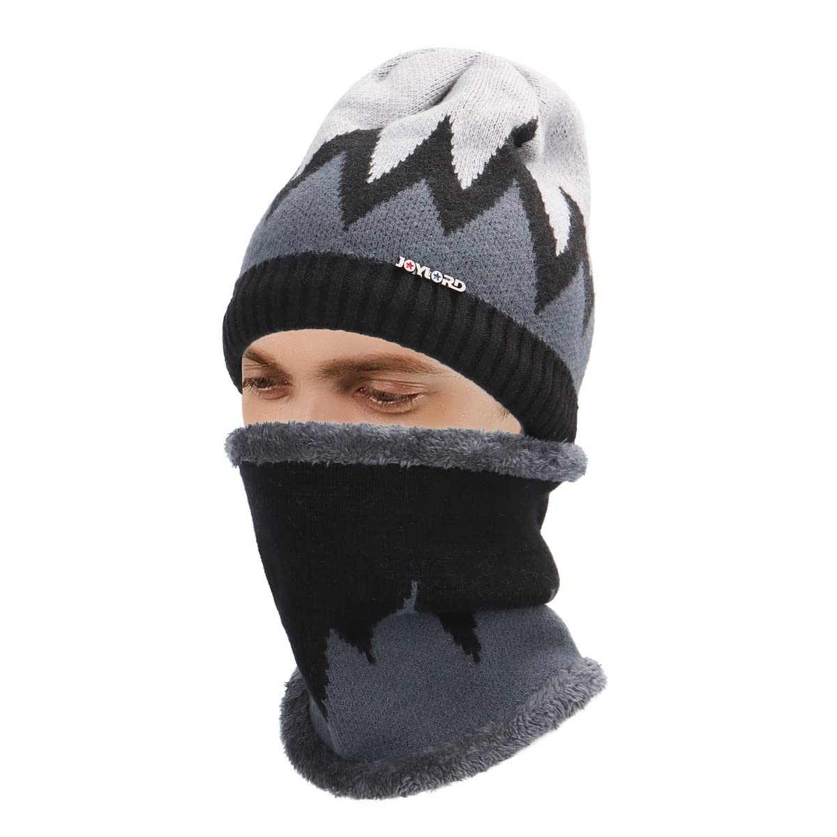 Warm Winter Beanie Hat and Scarf Set for Men & Women - Fleece Lined Knit Skull Cap with Neck Warmer - Perfect for Skiing, Snowboarding & Cold Weather Outdoor Activities