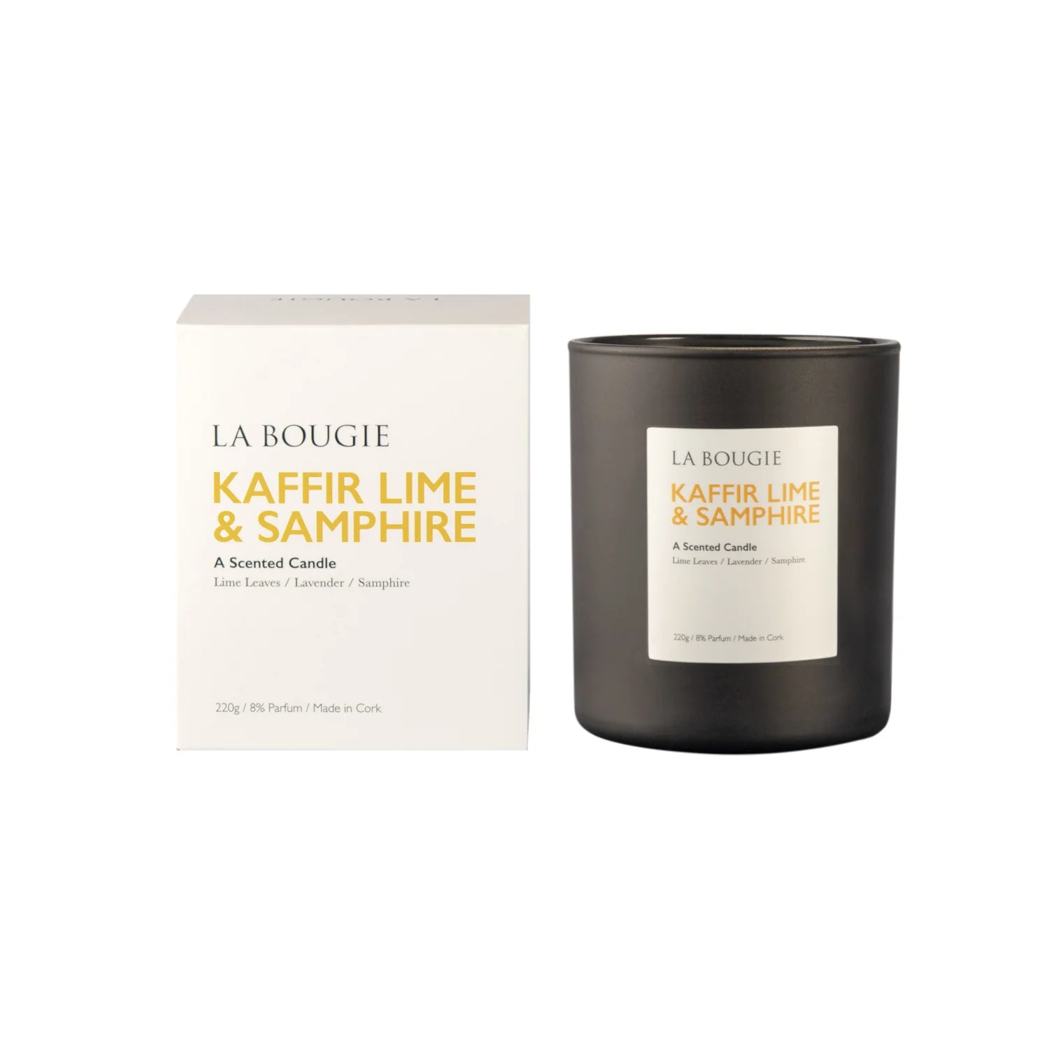 Refreshing Kaffir Lime & Samphire Scented Soy Candle - Natural Aromatherapy for Relaxation, Spa & Home Decor
