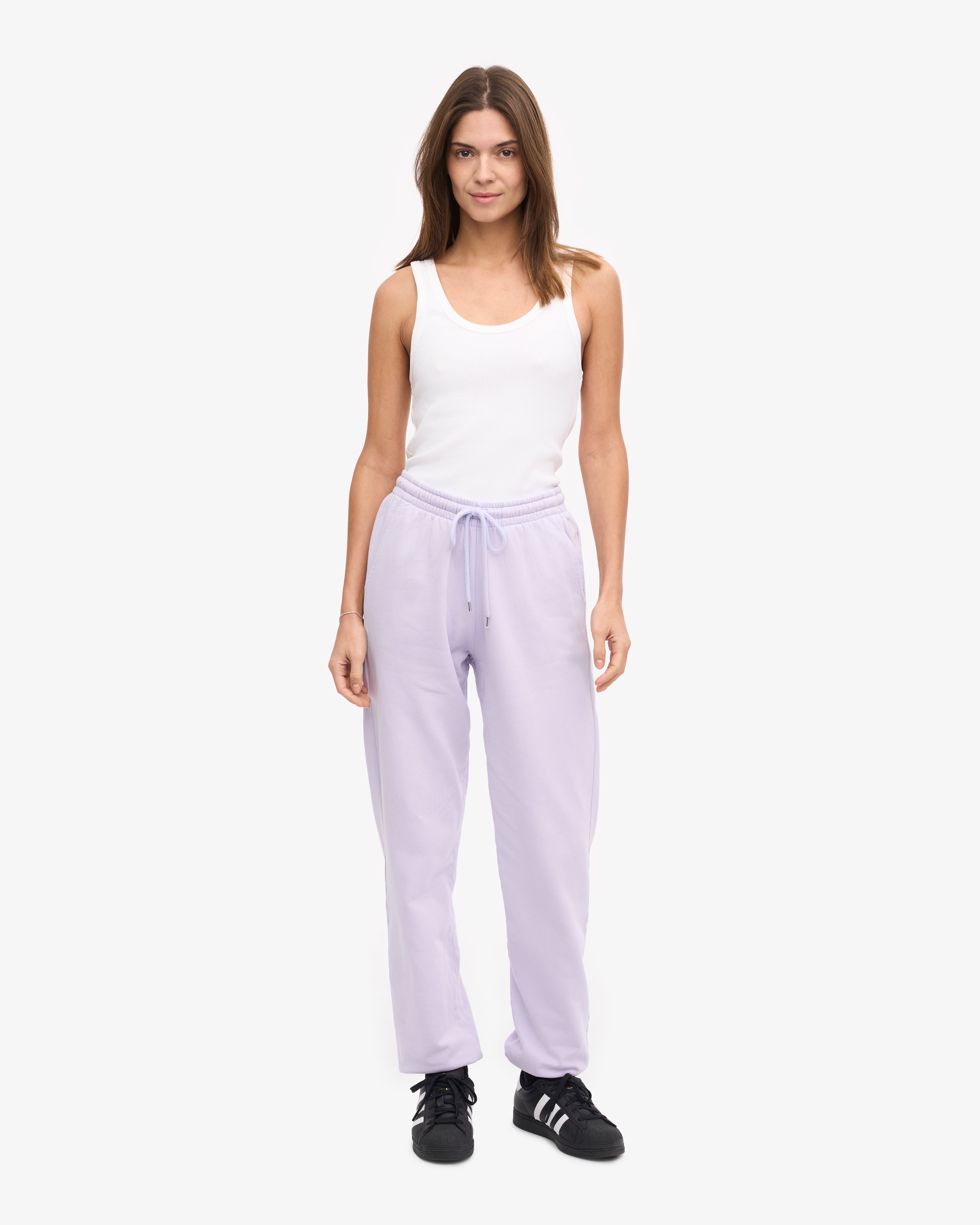 Organic Cotton Sweatpants for Women - Soft Lavender Lounge Pants | Eco-Friendly Comfort Wear for Yoga, Home & Casual Outings