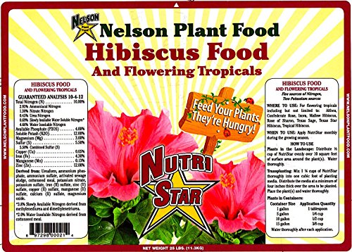 Nelson NutriStar Hibiscus Fertilizer - Organic Plant Food for Indoor & Outdoor Tropical Hibiscus & Flowering Plants - Perfect for Gardens, Patios & Greenhouses