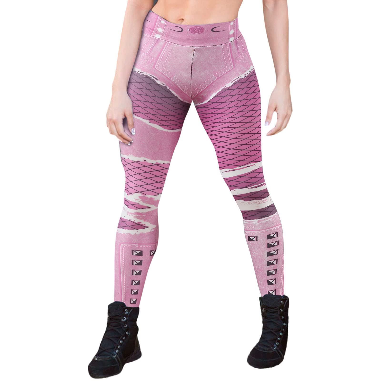 High Waist Yoga Leggings for Women - Tummy Control Workout Running Pants with Printed Design | Stretchy & Comfortable for Yoga, Gym & Daily Wear