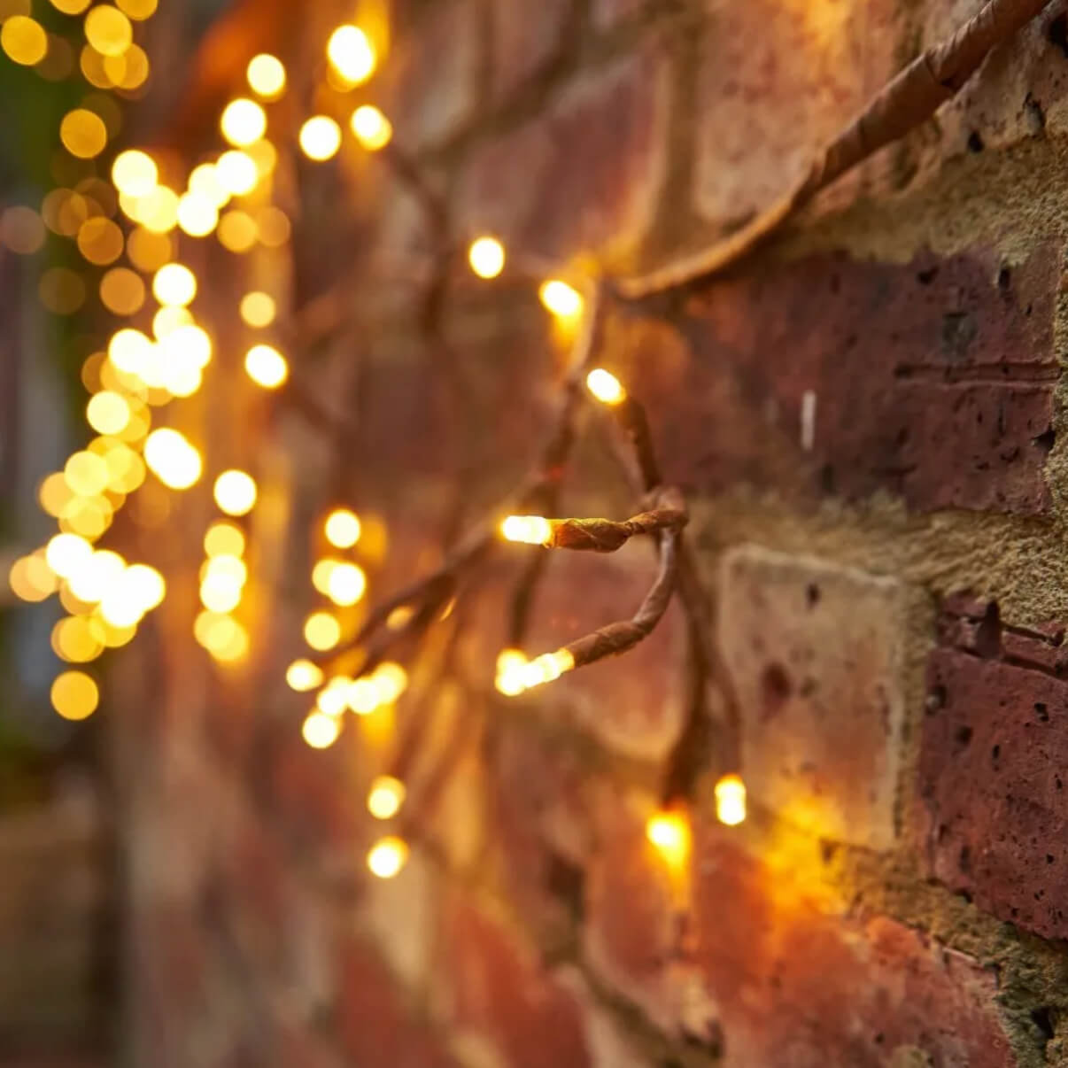Solar & Battery Powered Ivy Garland Lights - Brown - Perfect for Outdoor Patio, Garden, and Wedding Decorations