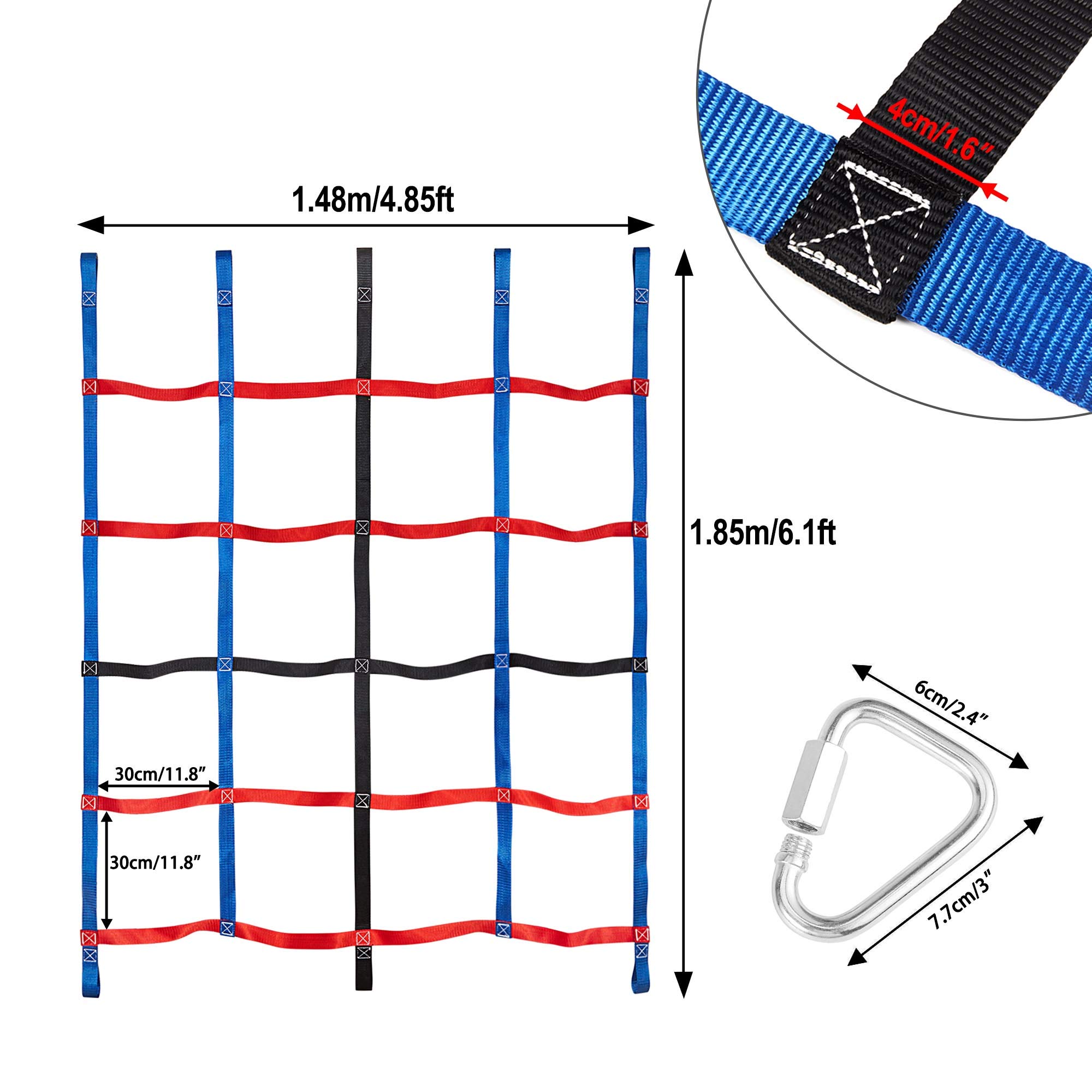 Kids Climbing Net for Outdoor Play - Durable Cargo Net for Jungle Gyms, Playground Obstacle Courses & Ninja Training | Perfect for Backyard, School Playgrounds & Adventure Parks