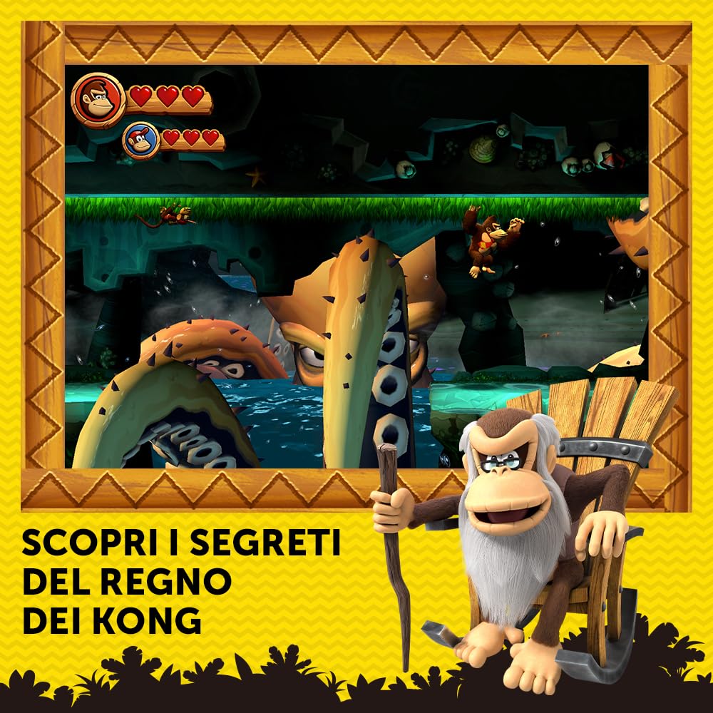 Donkey Kong Country Returns HD - Nintendo Video Game - Italian Edition - Cartridge Version - Perfect for Family Fun & Adventure Gaming