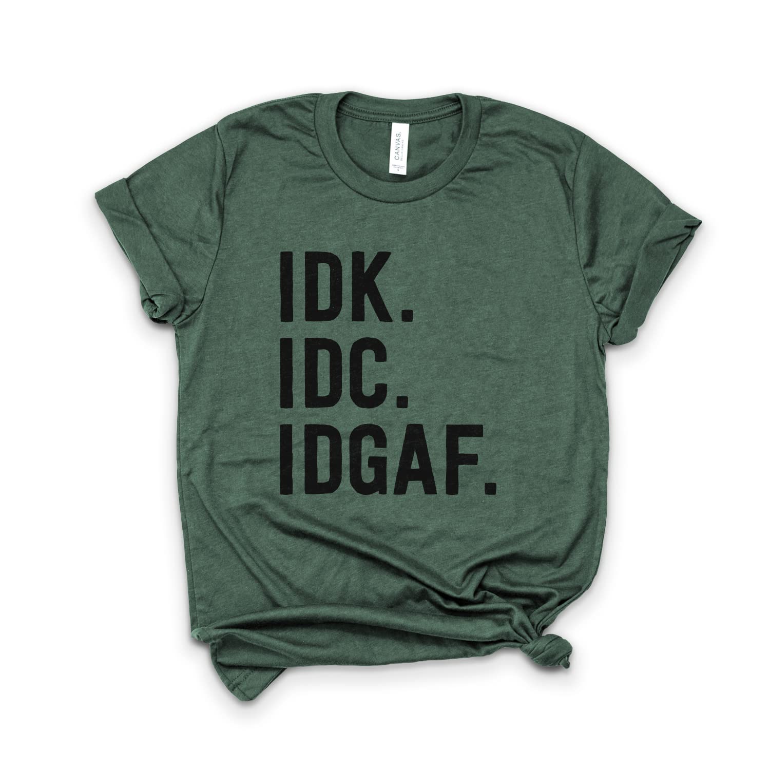 Funny IDK IDC IDGAF Shirt - Sarcastic Internet & Nerd T-Shirt for Coworkers - Softstyle Unisex Tee - Perfect for Office Humor & Casual Wear