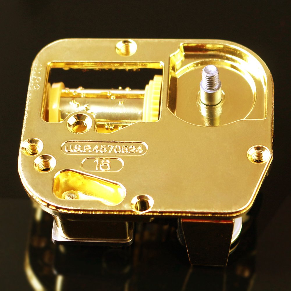 Sinzyo® Sankyo 18-Note Musical Movement - Gold-Plated Canon Music Box Mechanism with Multiple Tune Options - Perfect for Jewelry Boxes, DIY Crafts & Gift Decorations