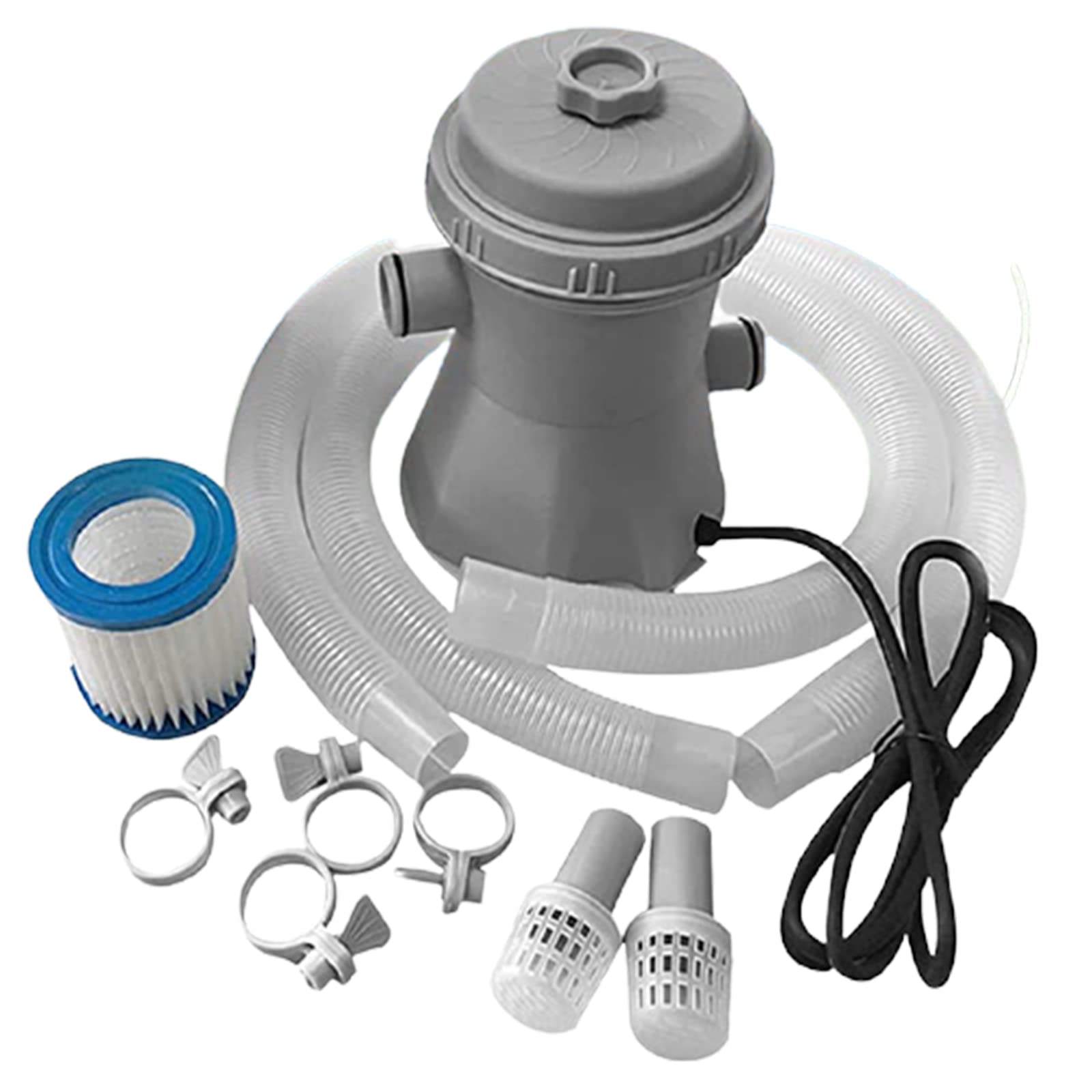 Sumerlly Clear Cartridge Filter Pump for Above Ground Pools - 300 GPH Swimming Pool Pump with Easy Maintenance for Backyard, Inflatable Pools | Perfect for Summer Water Filtration & Pool Cleaning