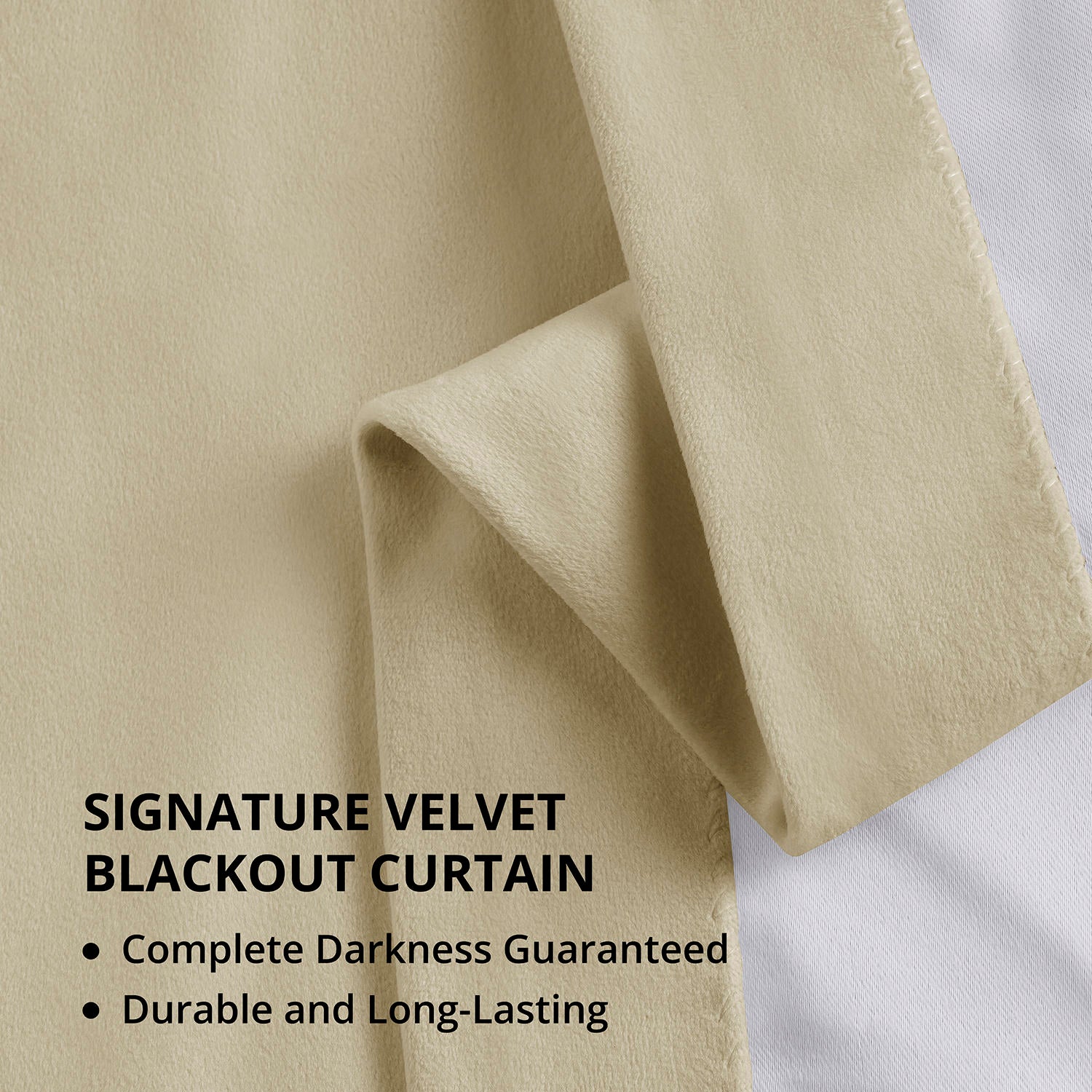 Blackout Curtains with Grommet Top - Signature Velvet Fabric for Light Blocking & Noise Reduction - Perfect for Bedroom, Living Room & Home Theater