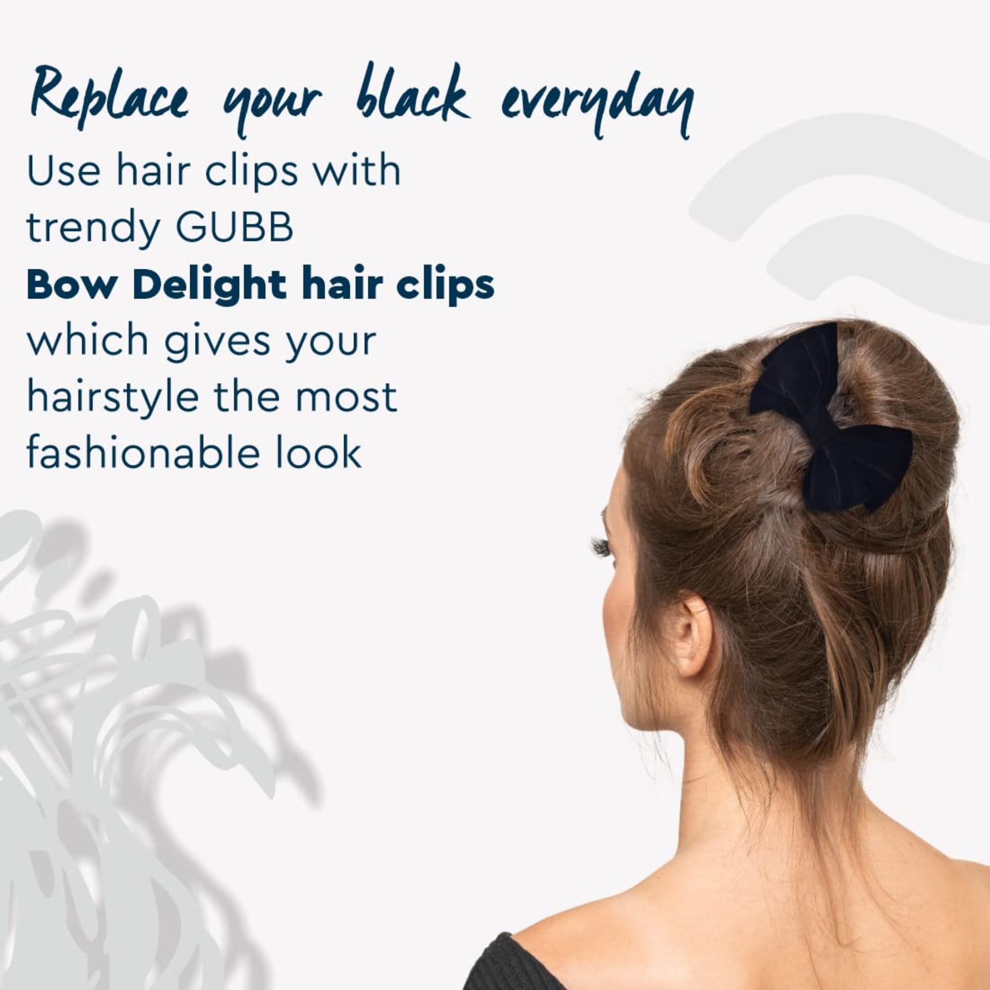 GUBB Bow Delight Hair Clips Set for Girls & Women - 2 Piece Bow Ribbon Hairpins | Cute Hair Accessories for Kids, Teens & Adults | Perfect for School, Parties & Everyday Styling