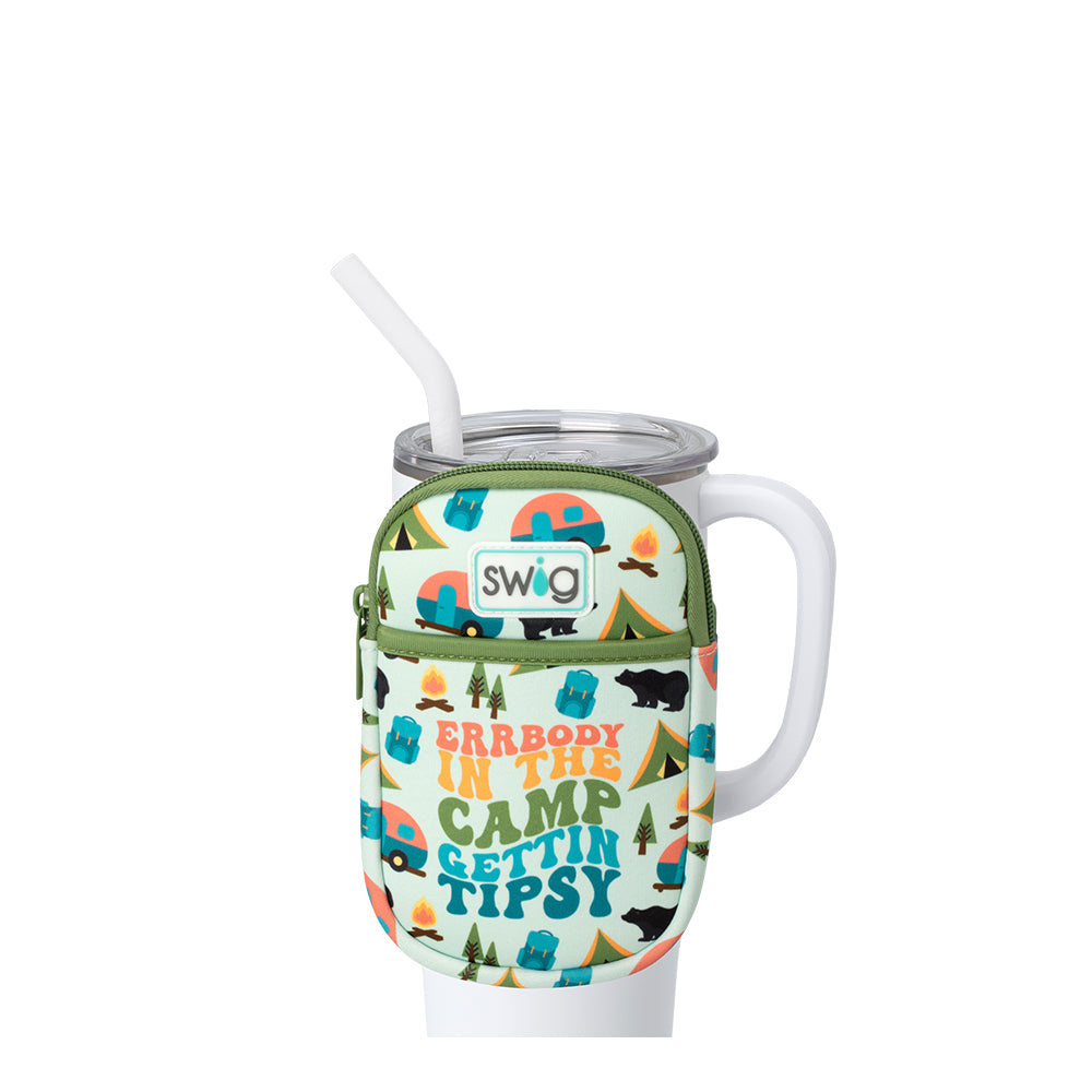Errbody In The Camp Mega Mug Pouch - Large Insulated Cup Holder for Camping, Hiking & Outdoor Adventures | Perfect for Travel Mugs & Water Bottles