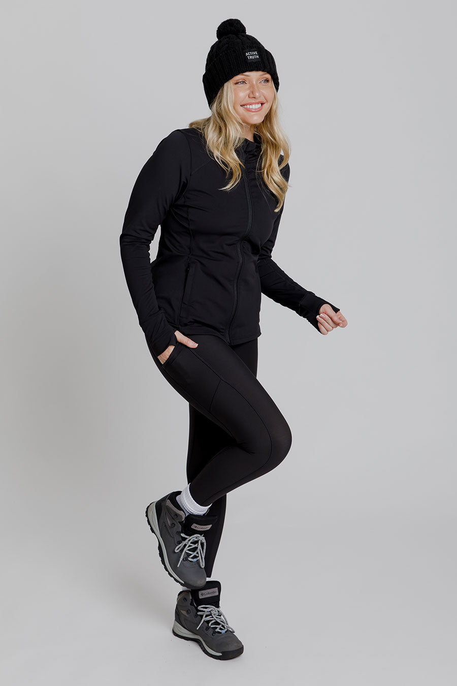 Thermal Pocket Leggings for Women - Black Winter Warm Fleece Lined Tights - Perfect for Yoga, Running, and Cold Weather Activities