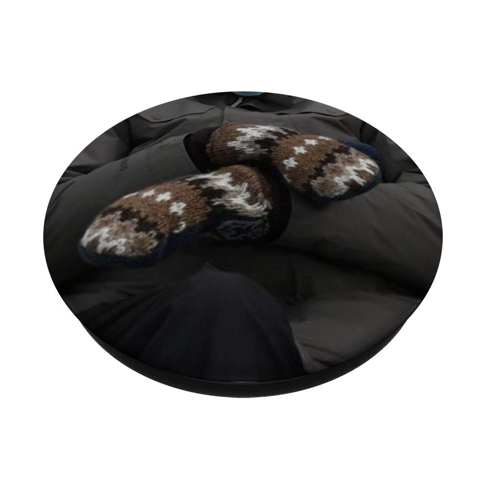 Bernie & His Mittens - 2021 Inauguration PopSockets PopGrip | Swappable Phone Grip for iPhone, Samsung & Tablets | Perfect for Selfies, Video Calls & Secure Holding