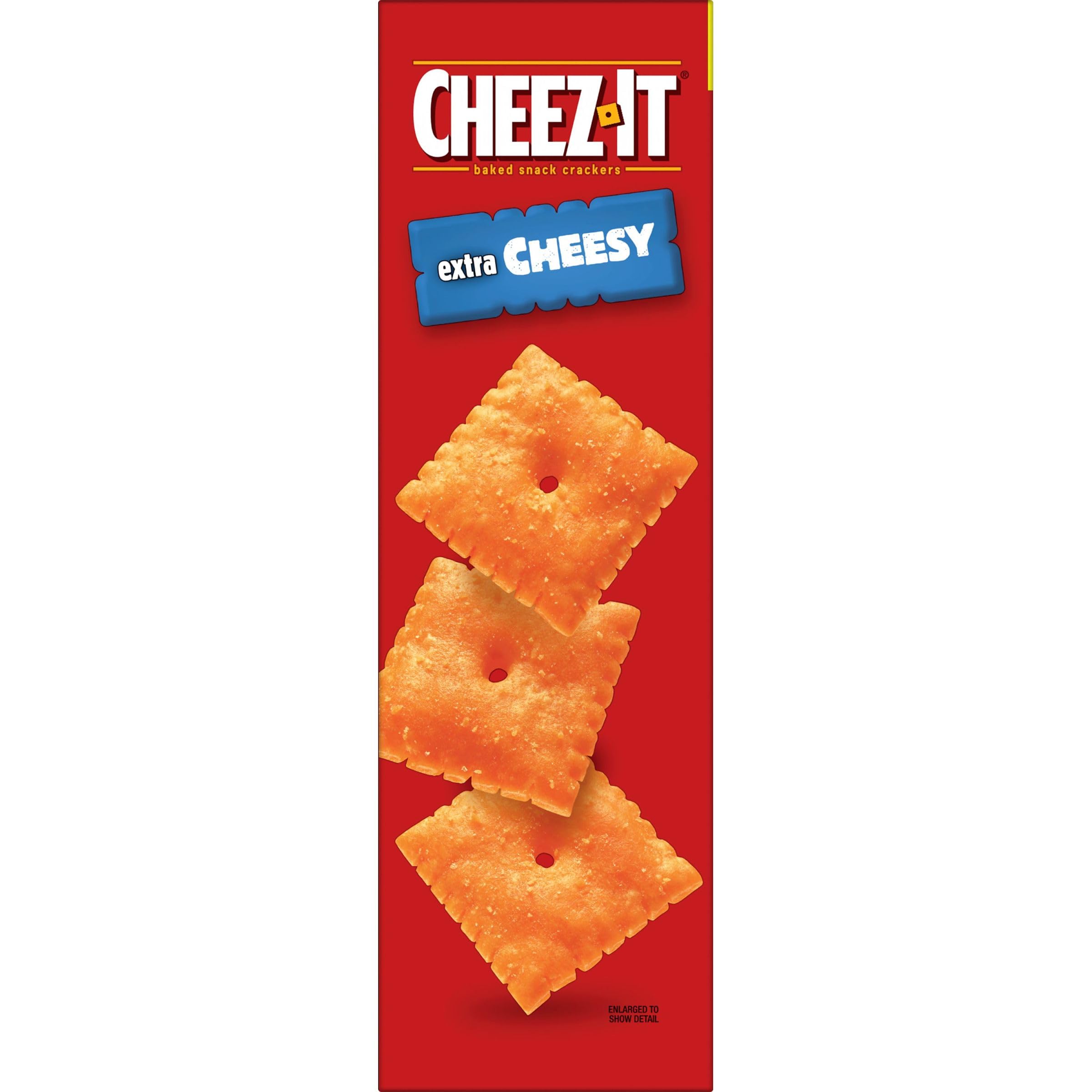 Cheez-It Extra Cheesy Baked Snack Crackers - Family Size 21oz Box (Pack of 1) | Perfect for School Lunches, Office Snacks & Party Platters