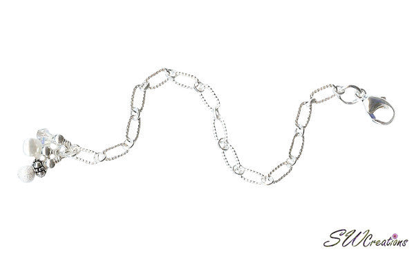 Elegant Silvery Snow Pearl Jewelry Necklace Extender - Adjustable Chain for Layering Necklaces | Perfect for Bridal, Formal & Everyday Wear