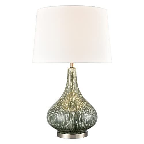 Elk Home Northcott 1-Light Table Lamp with Light Green Finish - Modern Bedside & Living Room Lighting for Home Decor