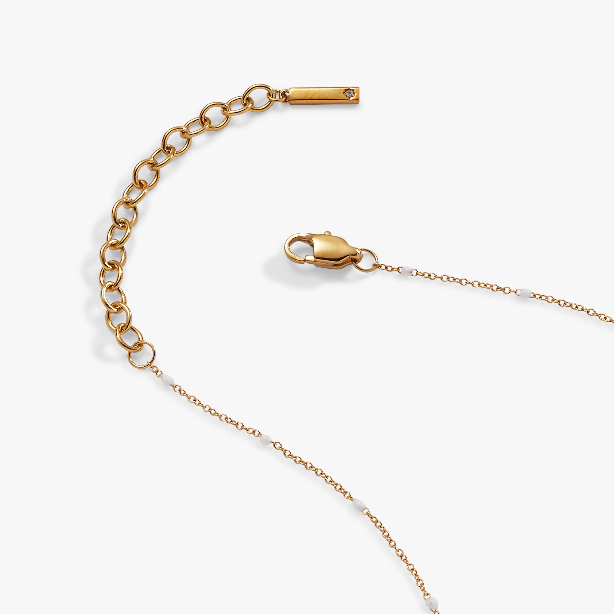 Elegant Enamel White Dot Chain Necklace for Women - Minimalist Dainty Layering Jewelry - Perfect for Everyday Wear, Date Nights & Gifting