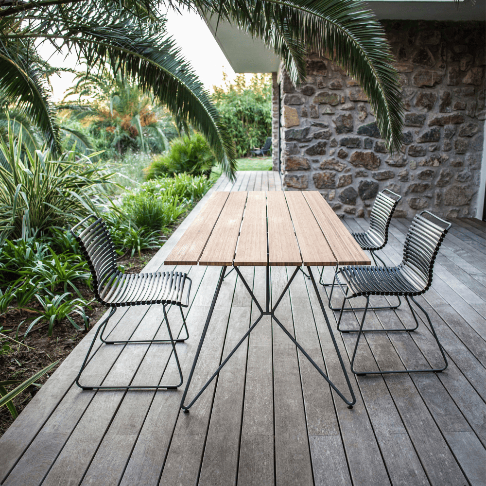 CLICK Outdoor Dining Chair - Armless Patio Chair for Backyard, Garden, Poolside & Restaurant - Weather-Resistant & Durable for Outdoor Use