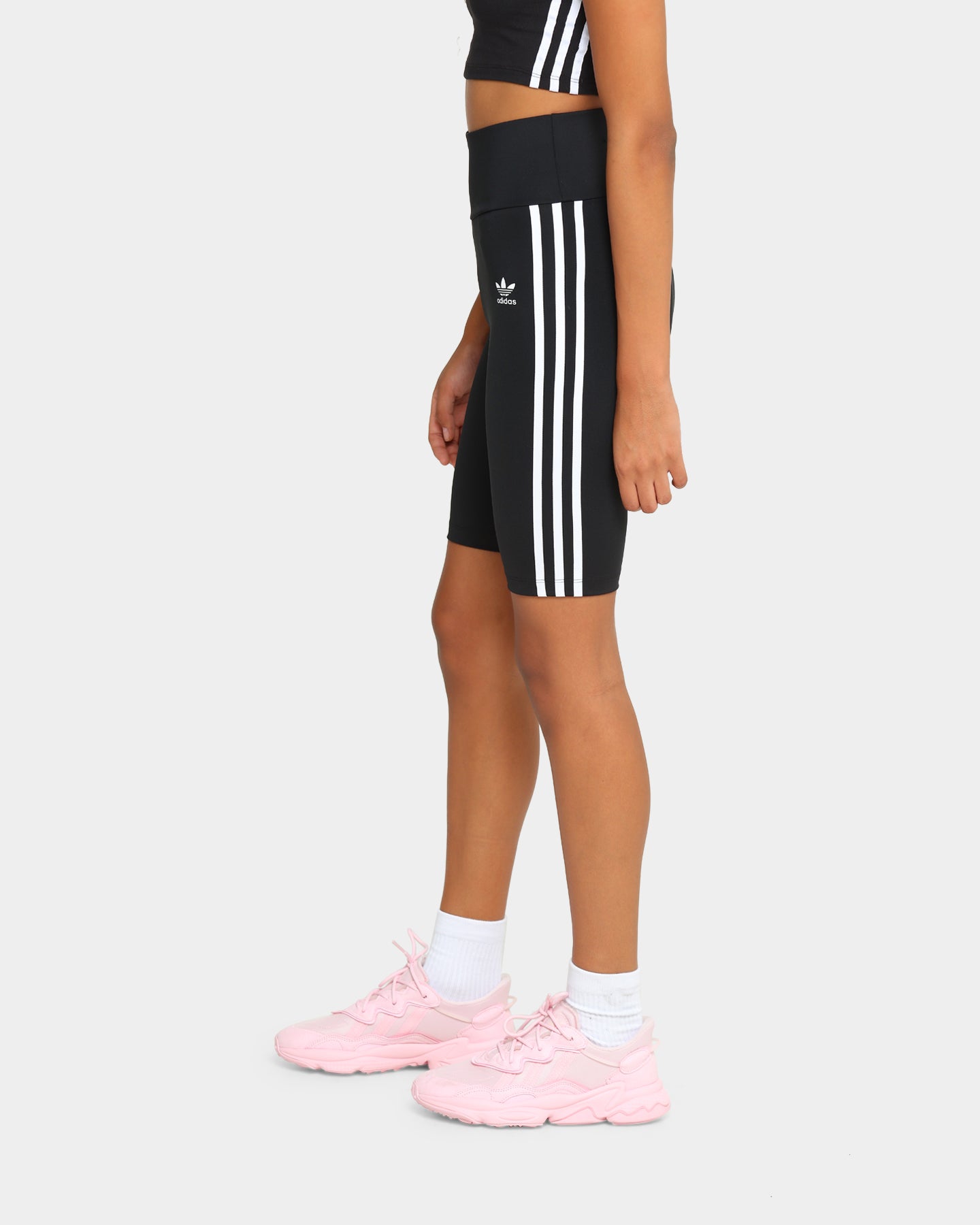 Adidas Women's Primeblue High Waist Bike Shorts - Black | Moisture-Wicking Workout Shorts for Running, Yoga & Cycling | Eco-Friendly Recycled Material