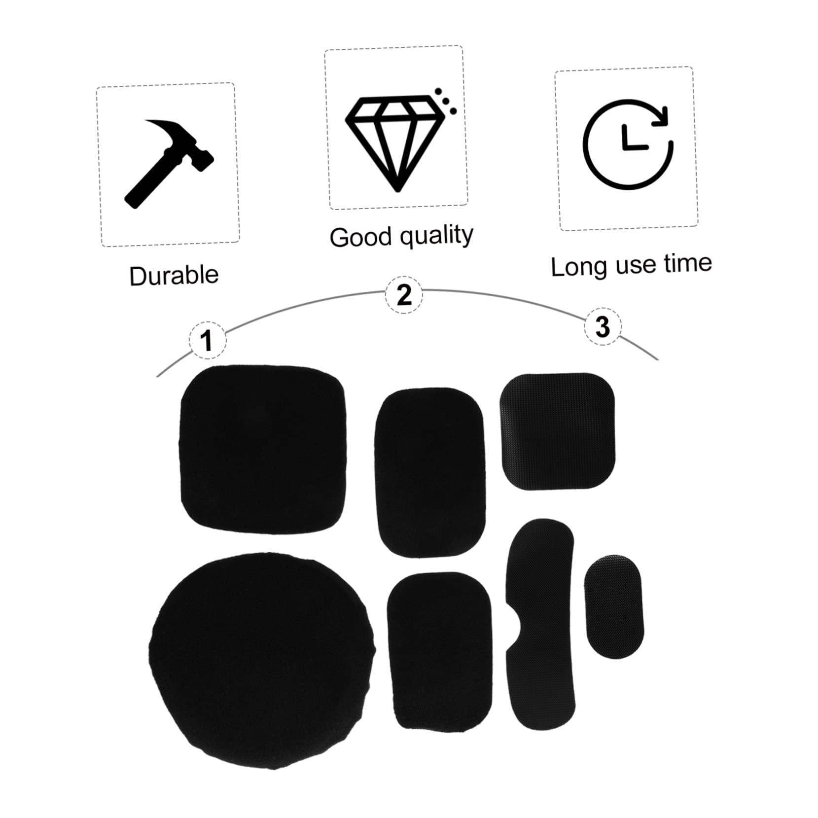 WOONEKY Helmet Padding Set - 1 Pair Safety Helmet Inner Liner Cushion Pads for Enhanced Comfort & Protection | Perfect for Cycling, Motorcycling, Construction & Outdoor Sports