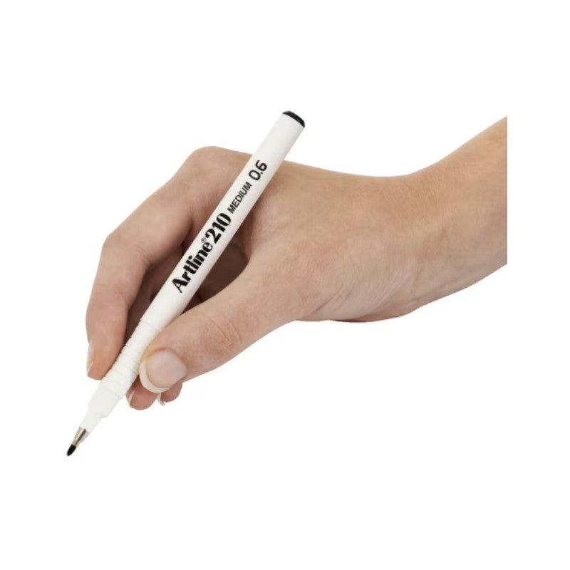 Artline 210 Fineliner Pen - 0.6mm Ultra Fine Tip Black Ink - Perfect for Sketching, Drawing, Note Taking & Calligraphy - Ideal for Artists, Students & Office Use