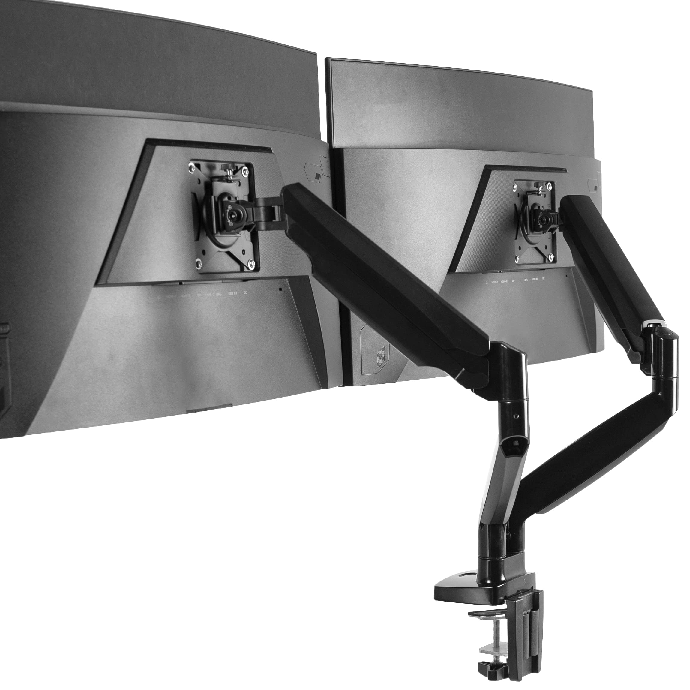 Premium VIVO Aluminum Dual Monitor Arm Stand - Heavy Duty Desk Mount for Ultrawide Screens up to 35