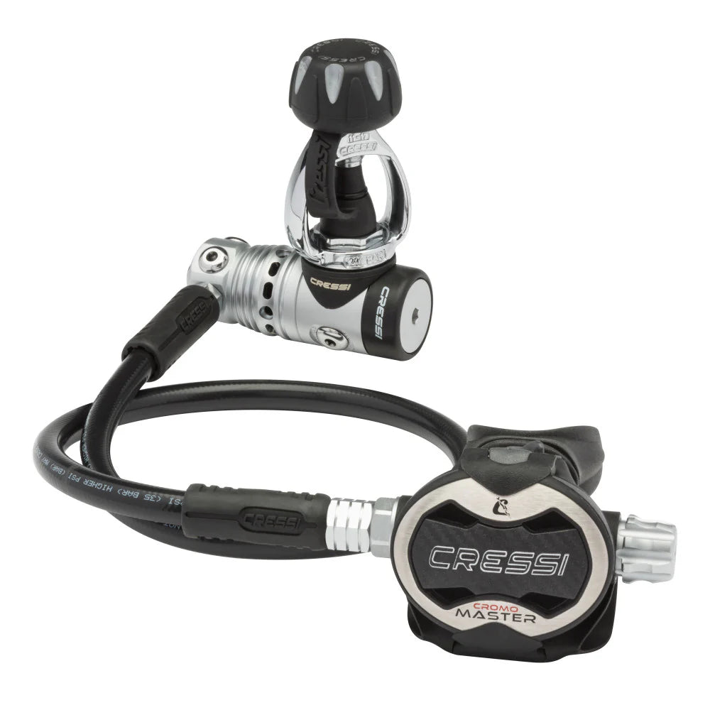 Cressi AC25m / Master Cromo Scuba Diving Mask - Anti-Fog, Tempered Glass, Comfortable Fit for Snorkeling and Scuba Diving Adventures
