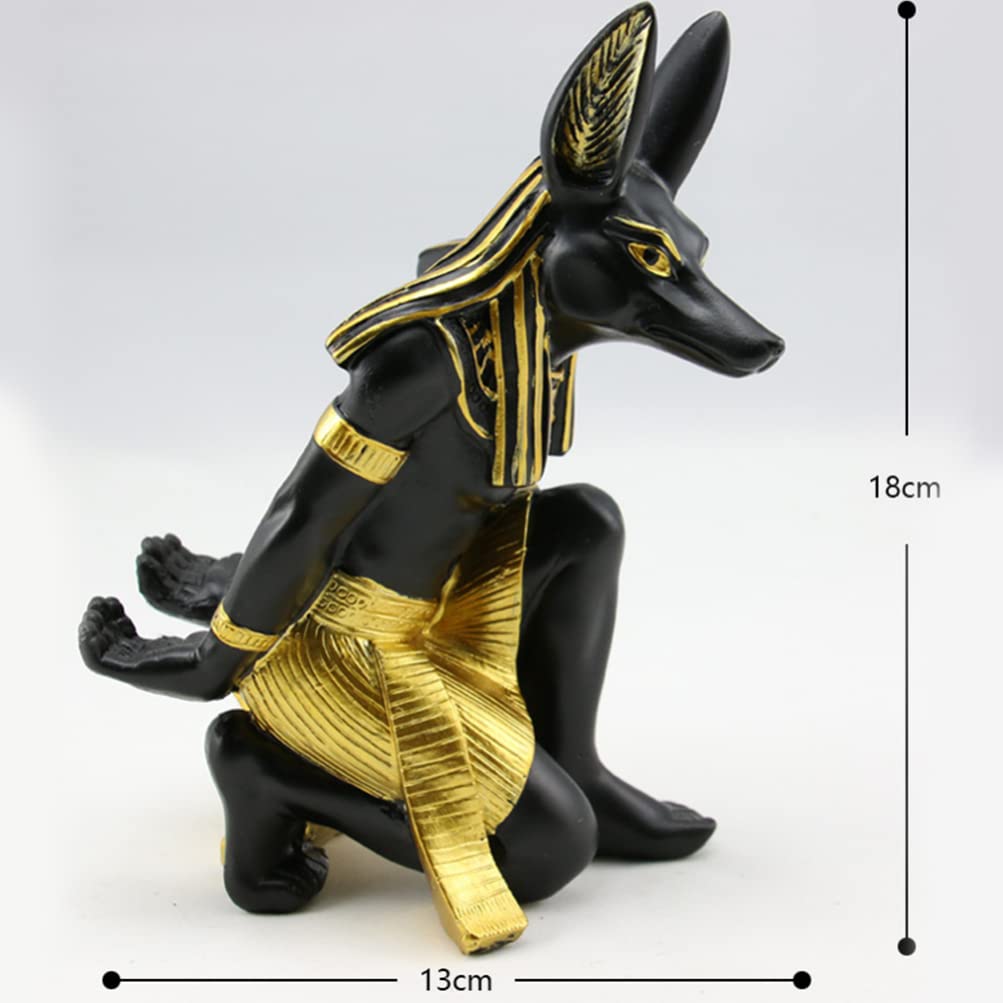 ULTNICE 2-Piece Anubis Resin Wine Rack Set - Decorative Wine Stand Holder for Kitchen, Bar & Dining Room Storage - Unique Egyptian God Wine Bottle Display for Home Decor