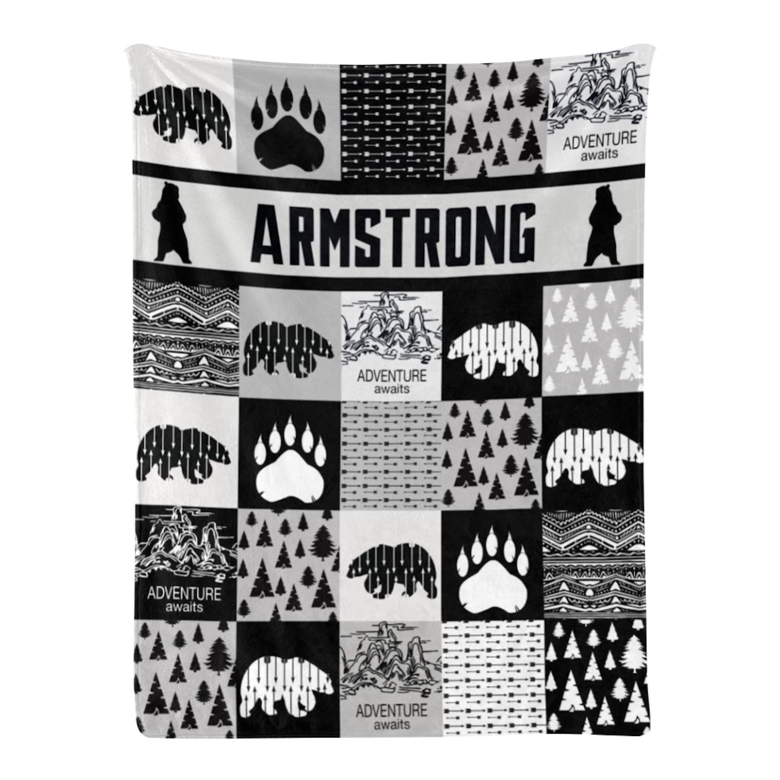 Personalized Woodland Animals Fleece Blanket with Name - Custom Baby Blanket for Boys & Girls, Soft Minky Flannel Blanket - Perfect for Nursery, Baby Shower Gifts & Cozy Bedtime