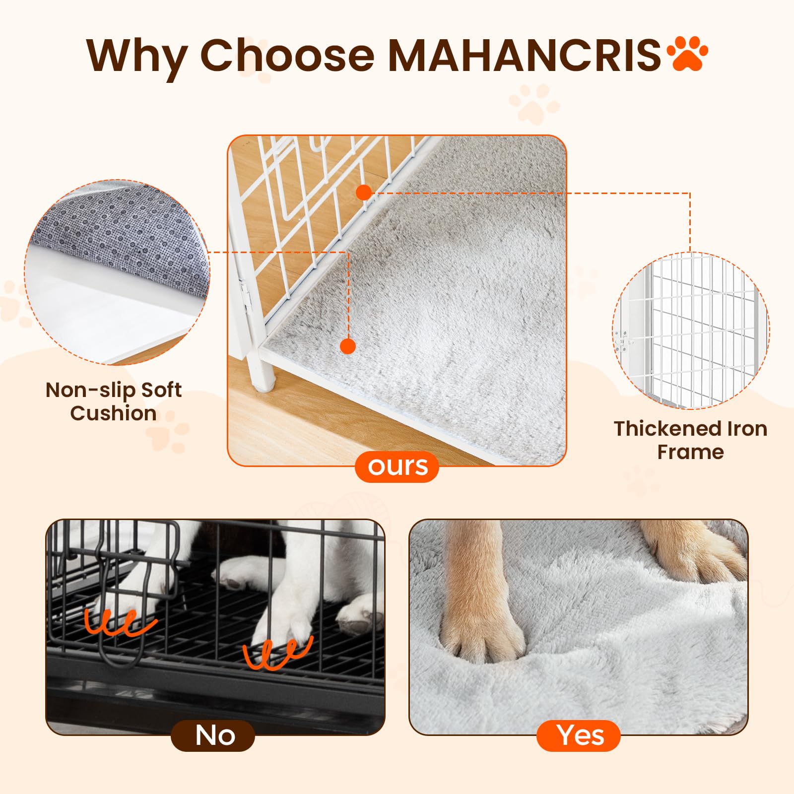 Premium Wooden Dog Crate Furniture with Plush Cushion - Double Door Heavy Duty Dog Kennel for Small Medium & Large Dogs - Indoor Dog House End Table (31.5