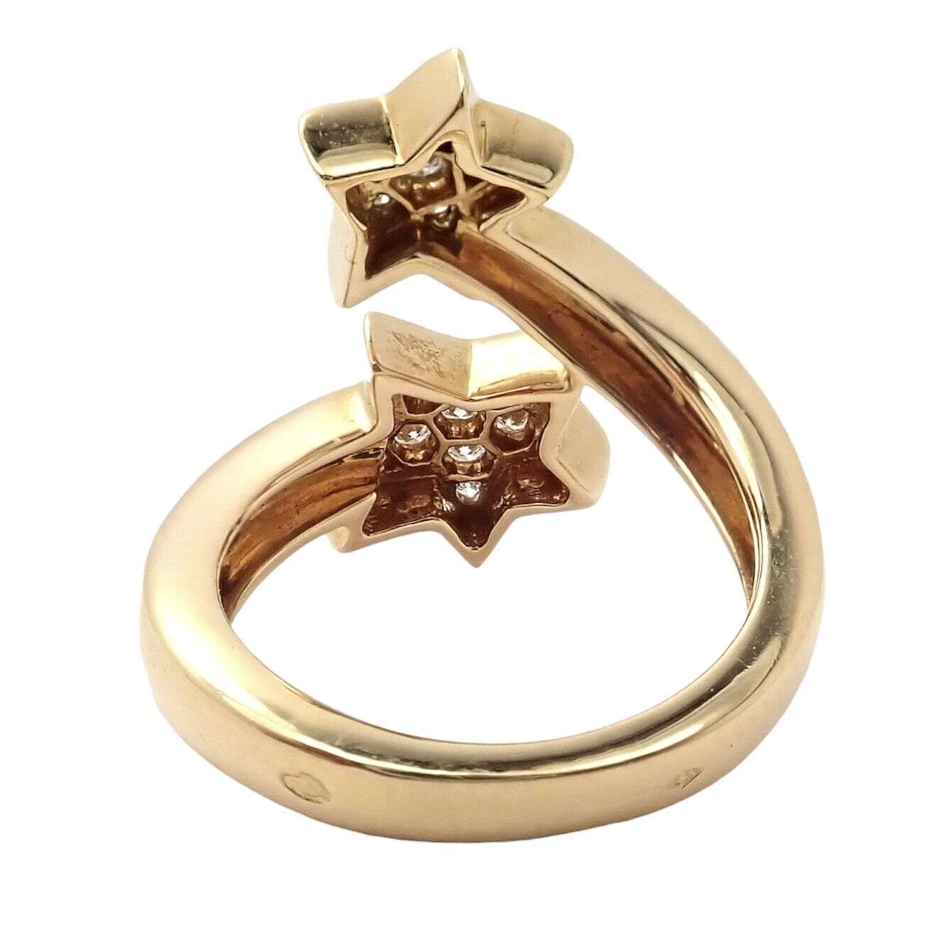 Authentic Chanel Comete 18K Yellow Gold Star Diamond Cocktail Ring for Women - Luxury Statement Jewelry for Parties, Weddings & Special Occasions