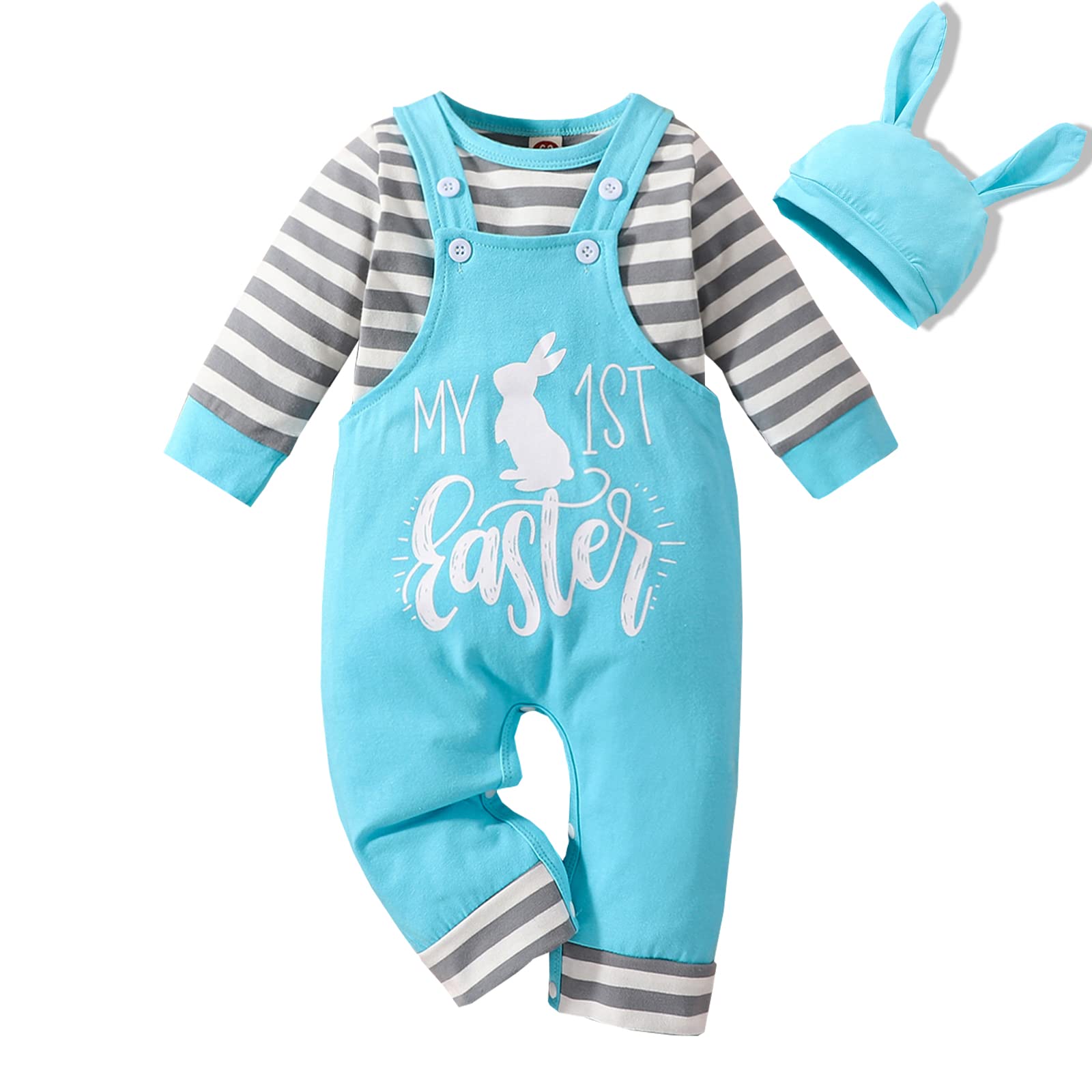 VINUOKER Baby Boy's First Easter Outfit Set - 3-Piece Easter Day Clothes for Boys | Perfect for Easter Sunday, Family Photos & Spring Celebrations