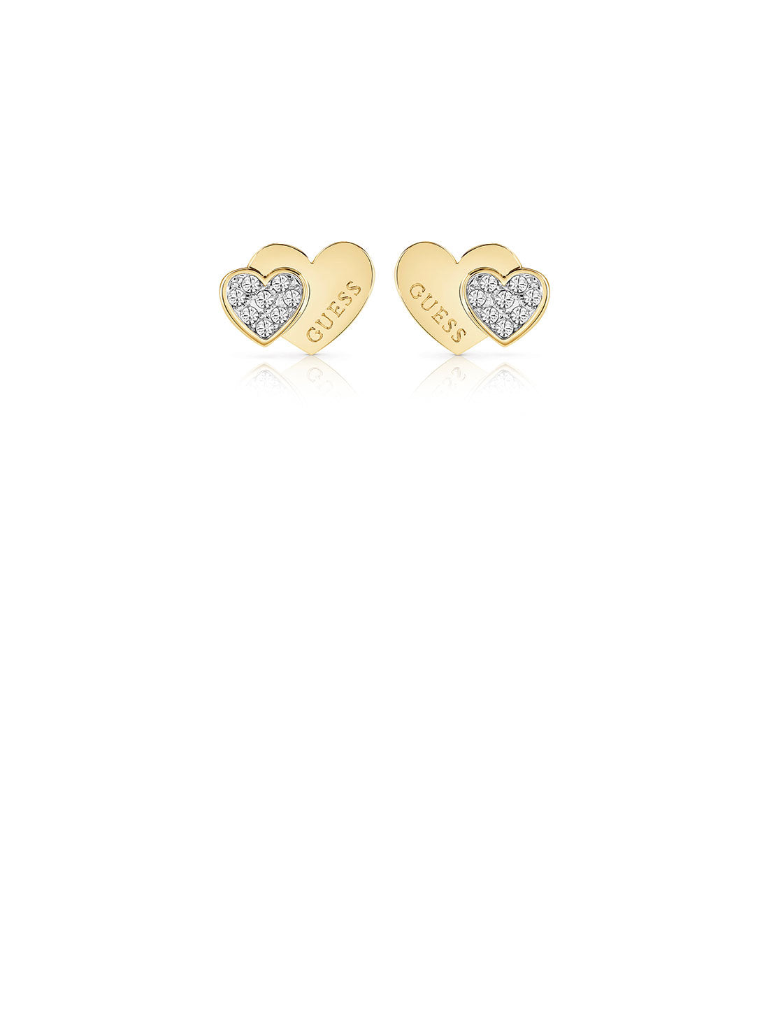 14K Gold Double Heart Stud Earrings for Women - Minimalist Dainty Jewelry Gift for Valentine's Day, Anniversary & Everyday Wear