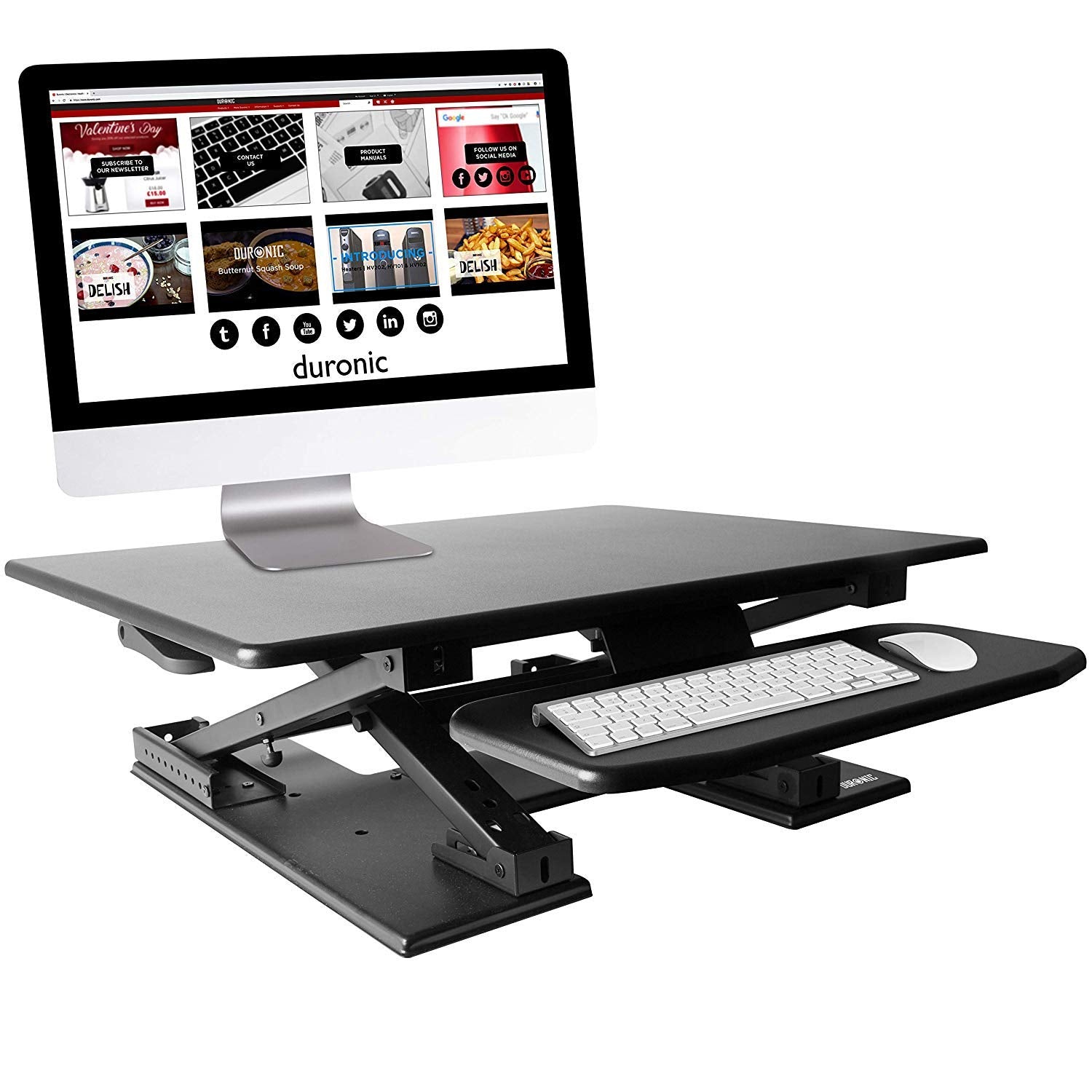 Duronic DM05D6 Electric Sit Stand Desk Converter - 31.5