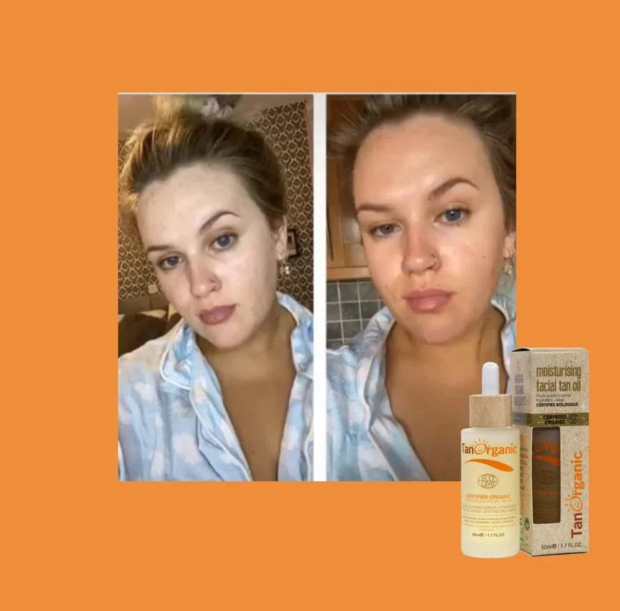 TanOrganic Natural Self-Tanning Facial Oil 50ml - Vegan, Cruelty-Free, Hydrating Glow for Sun-Kissed Skin | Perfect for Daily Use, Travel & Special Occasions