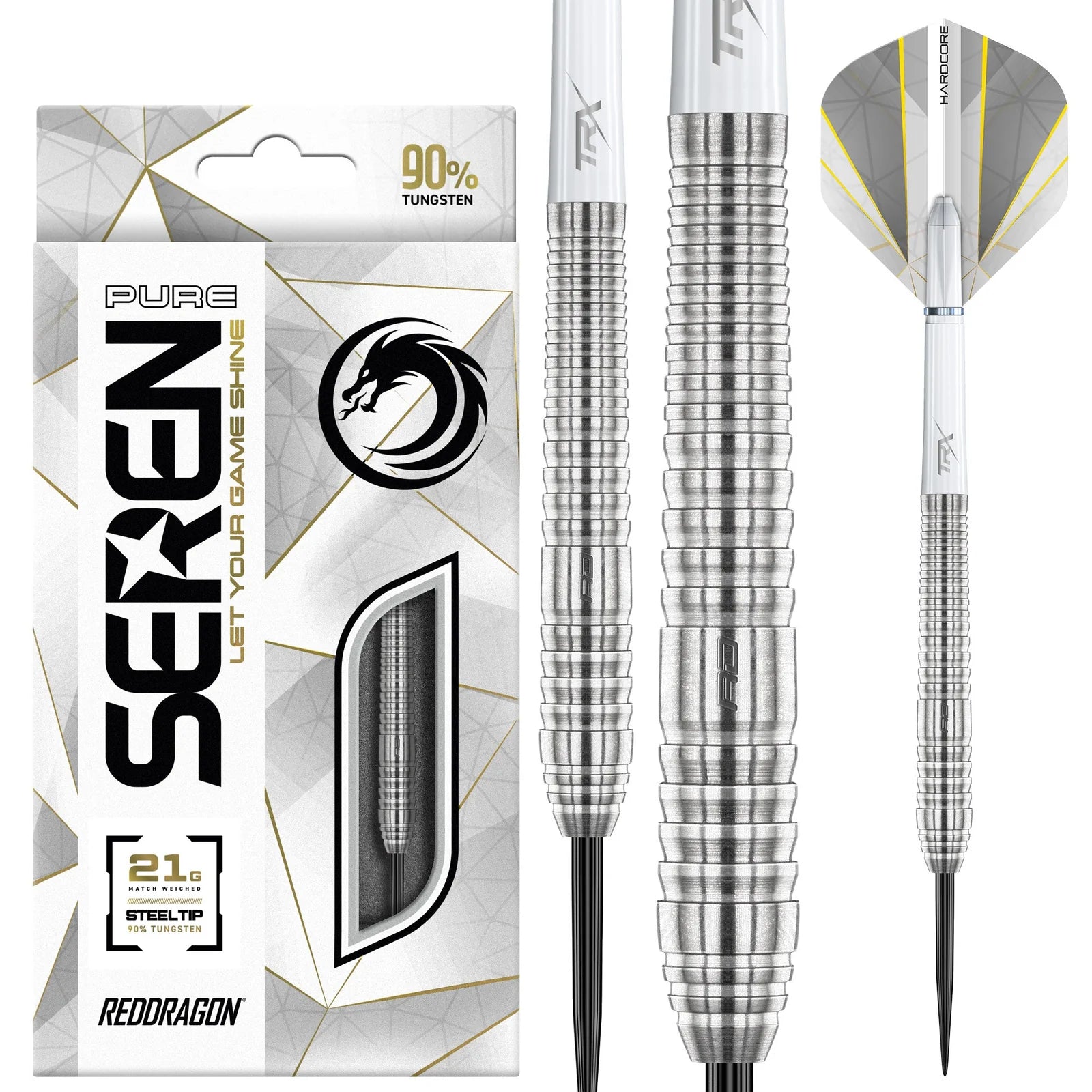 RED DRAGON Seren 2 Pure Darts - 90% Tungsten Steel Tip Darts 23g for Professional Dart Players | Perfect for Bars, Tournaments & Home Practice