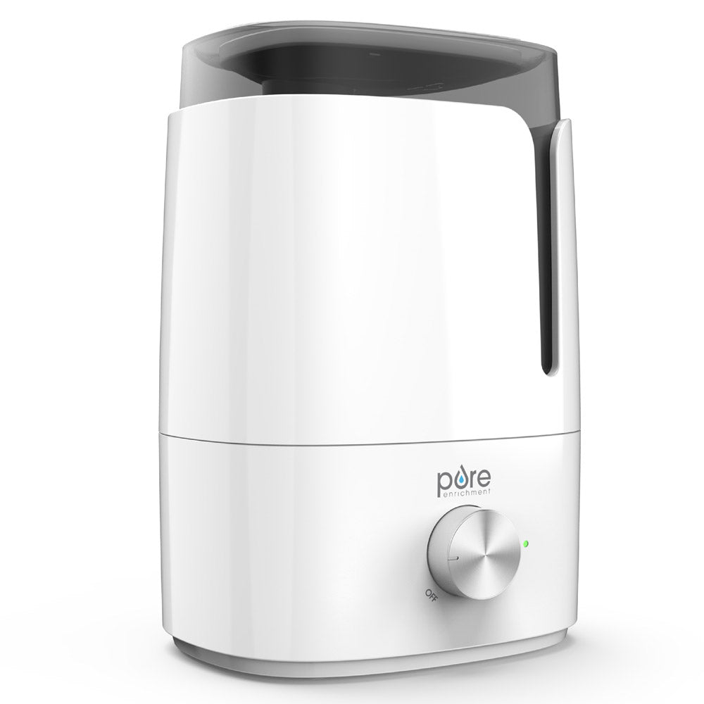 HUME™ Ultrasonic Cool Mist Humidifier for Bedroom & Nursery - Quiet Air Moisturizer with Auto Shut Off, Large Capacity for Home Office & Baby Room (White)