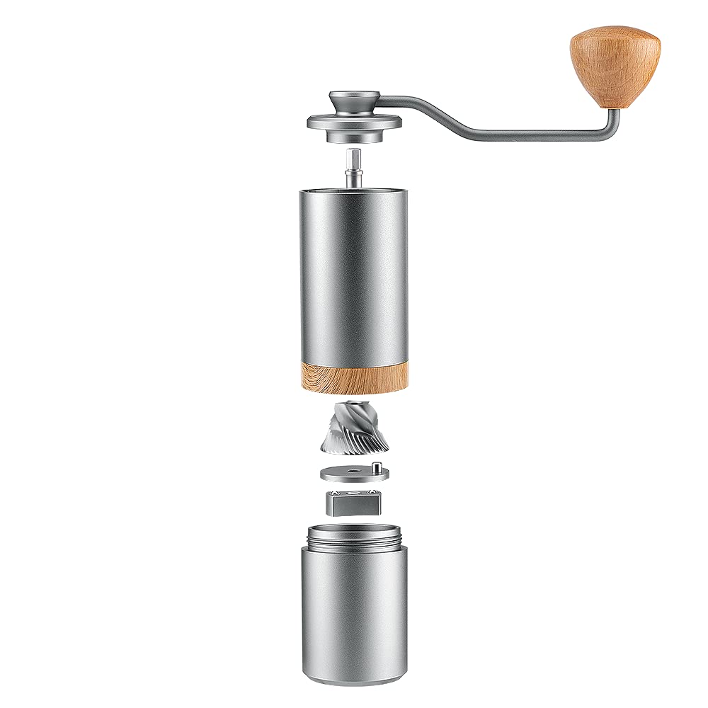 Premium Manual Coffee Grinder - Adjustable Conical Burr Mill for French Press, Drip & Espresso | Portable Stainless Steel Hand Coffee Bean Grinder for Camping, Travel & Home Brewing | Perfect Gift for Coffee Lovers